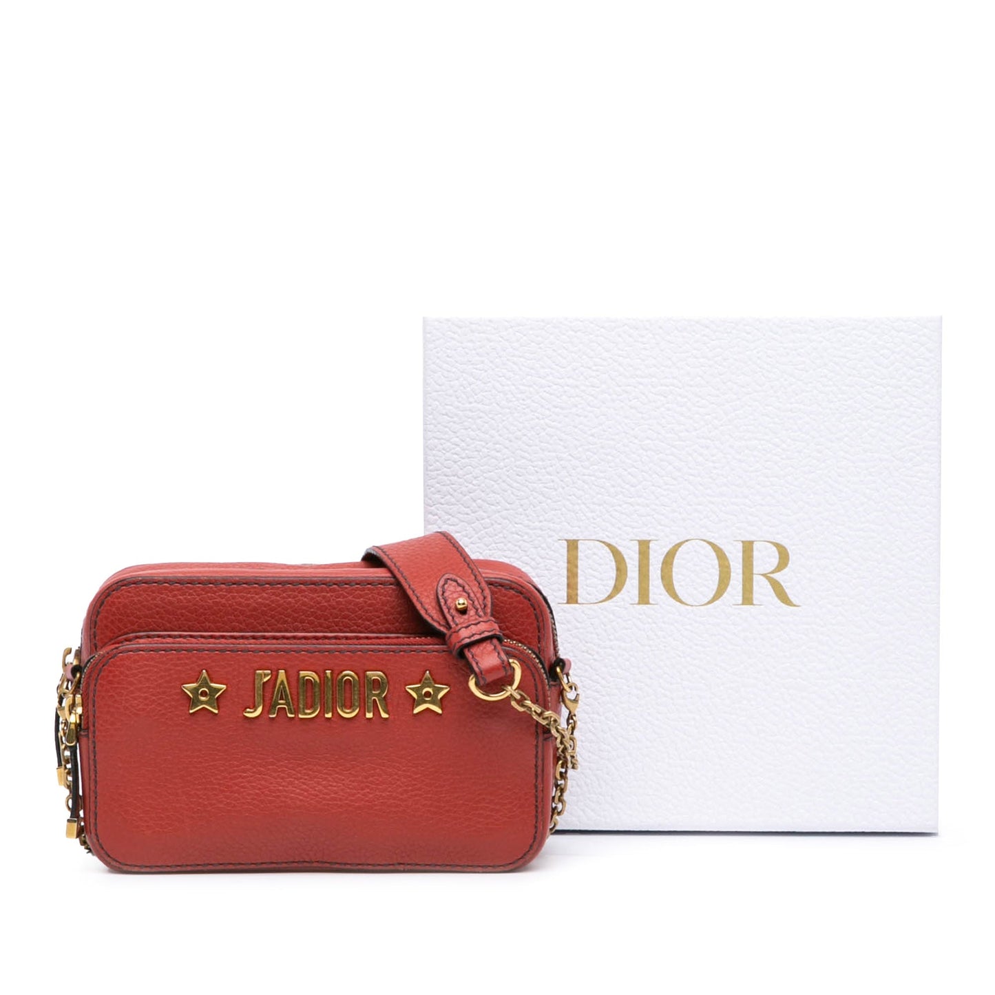 Red Dior Leather JAdior Camera Bag