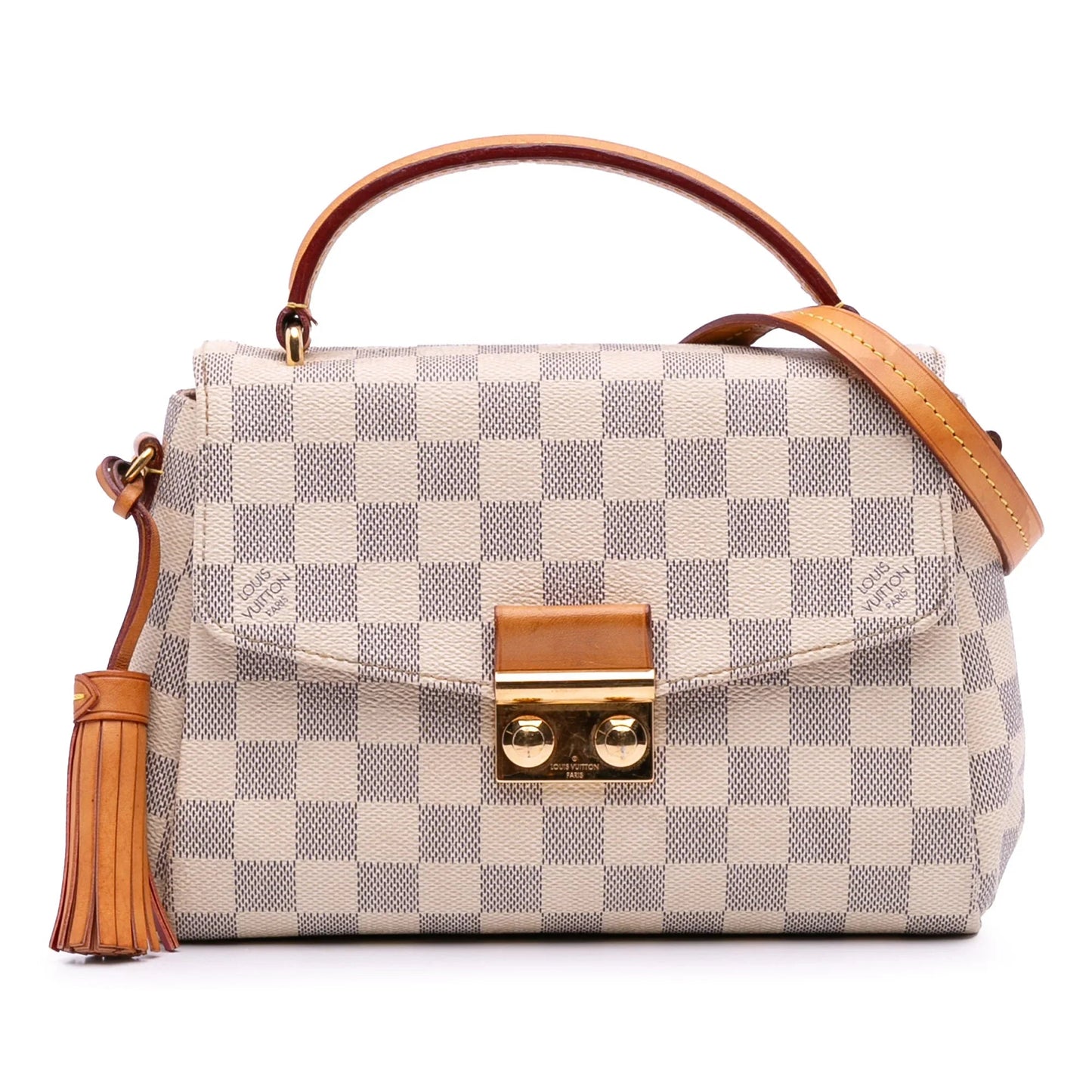 White Louis Vuitton Damier Azur Croisette Satchel