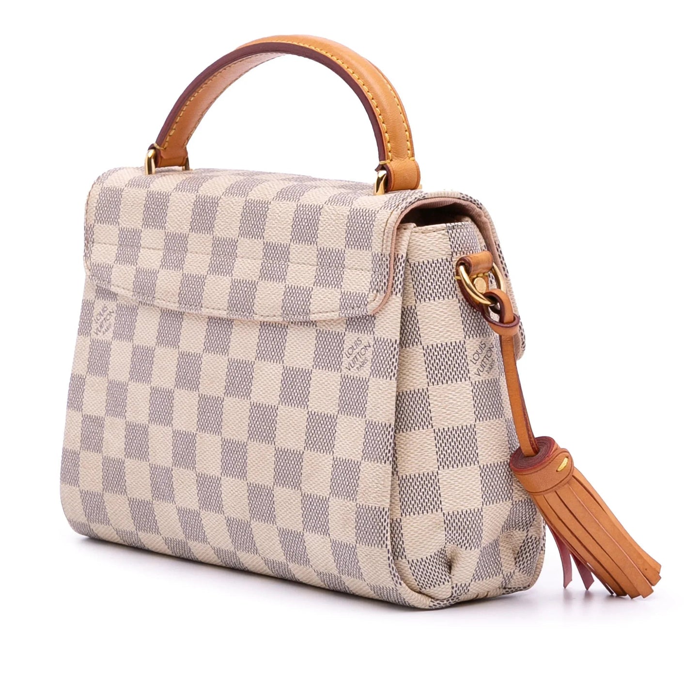 White Louis Vuitton Damier Azur Croisette Satchel