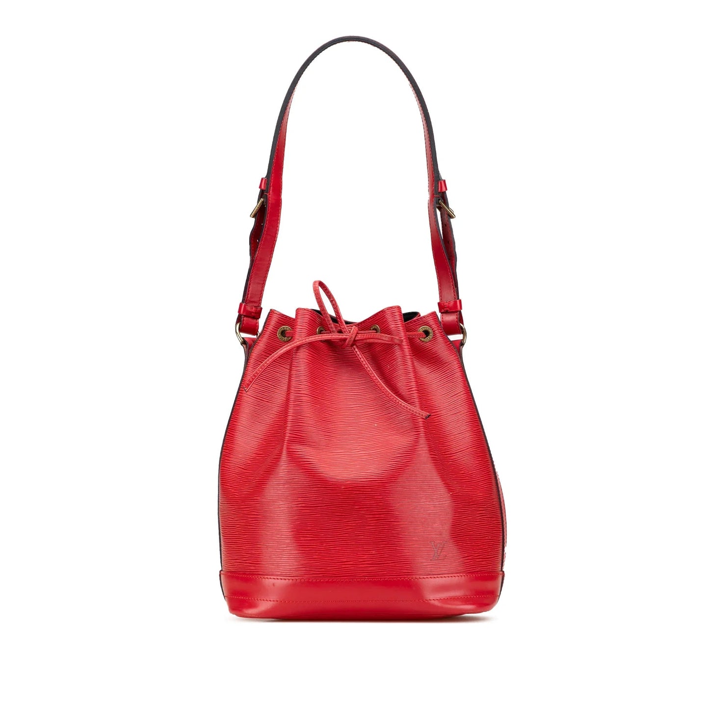 Red Louis Vuitton Epi Noe GM Bucket Bag