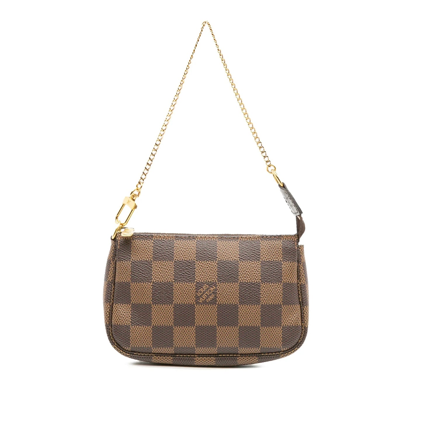 Brown Louis Vuitton Damier Ebene Mini Pochette Accessoires Handbag