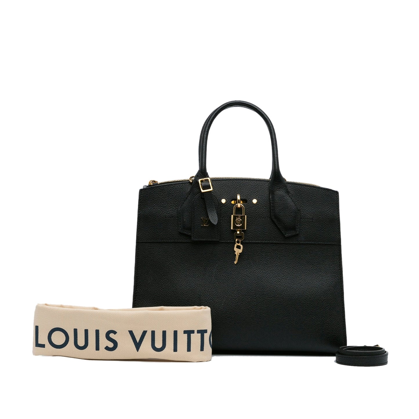 Louis Vuitton City Steamer MM Black Calfskin
