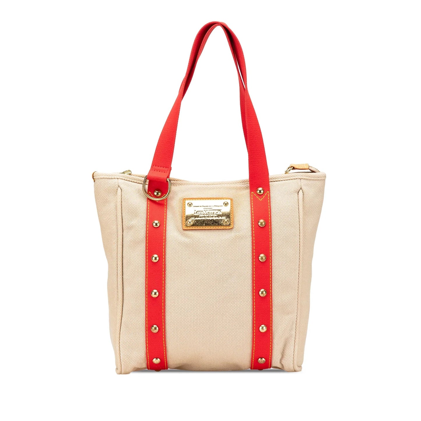 Beige Louis Vuitton Antigua Cabas MM Tote Bag