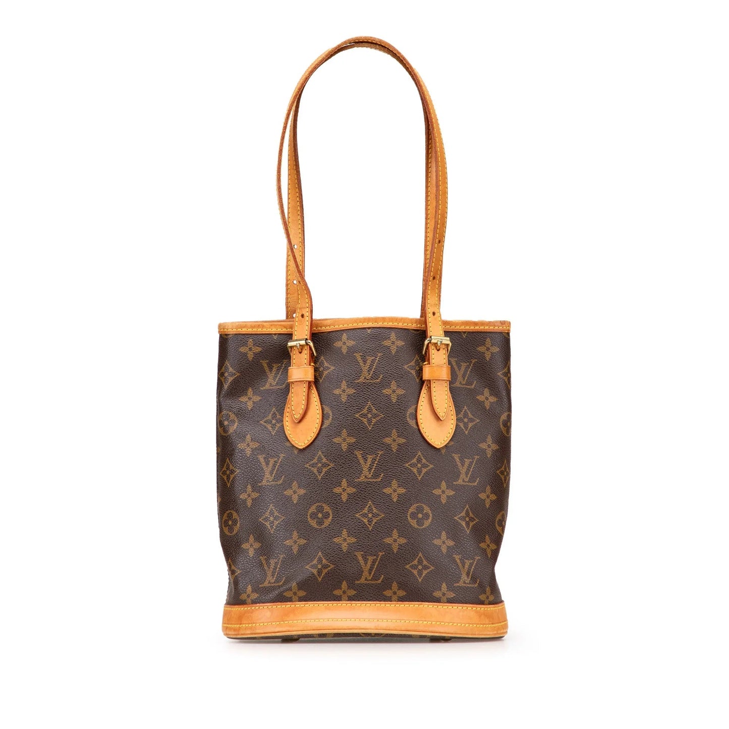 Brown Louis Vuitton Monogram Petit Bucket