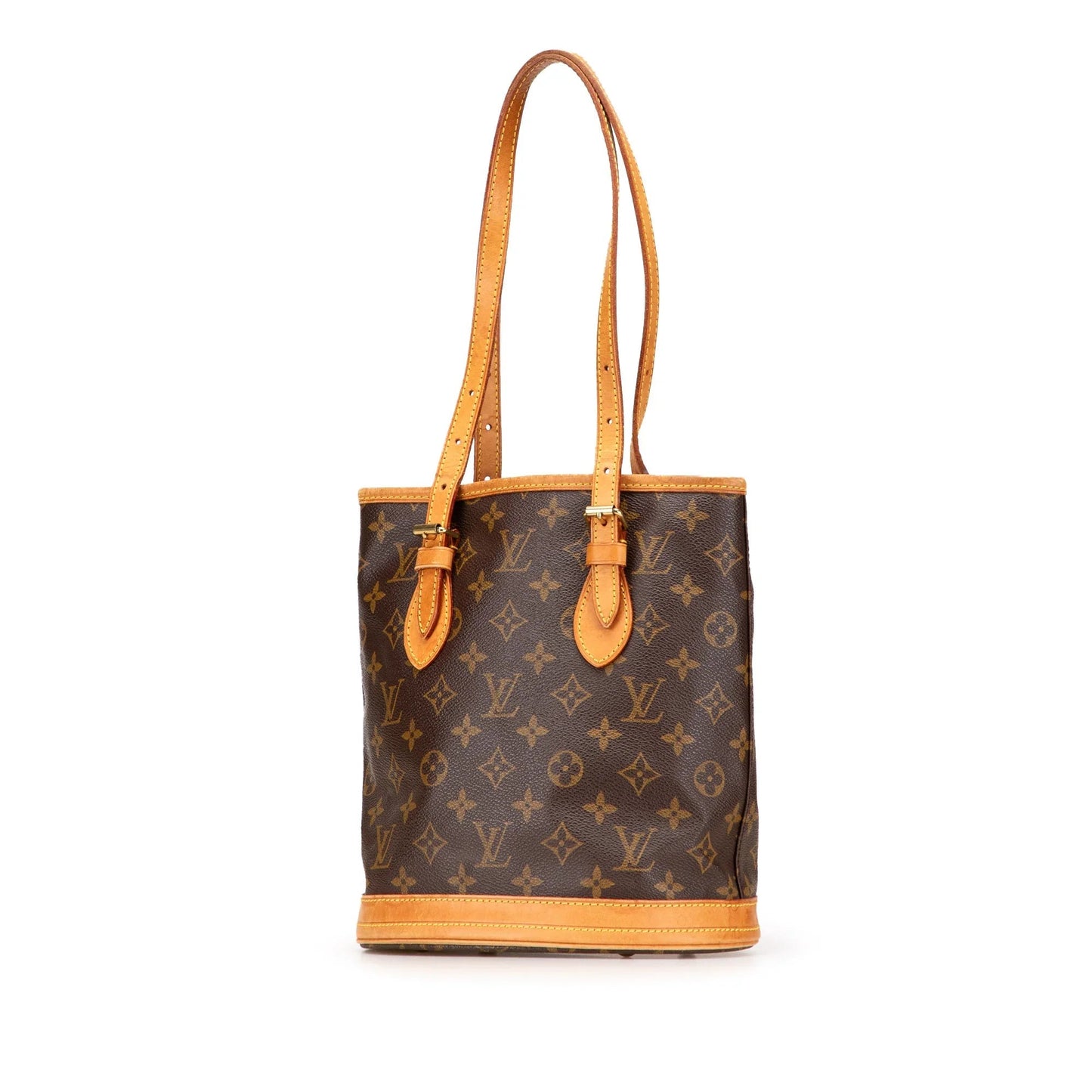 Brown Louis Vuitton Monogram Petit Bucket