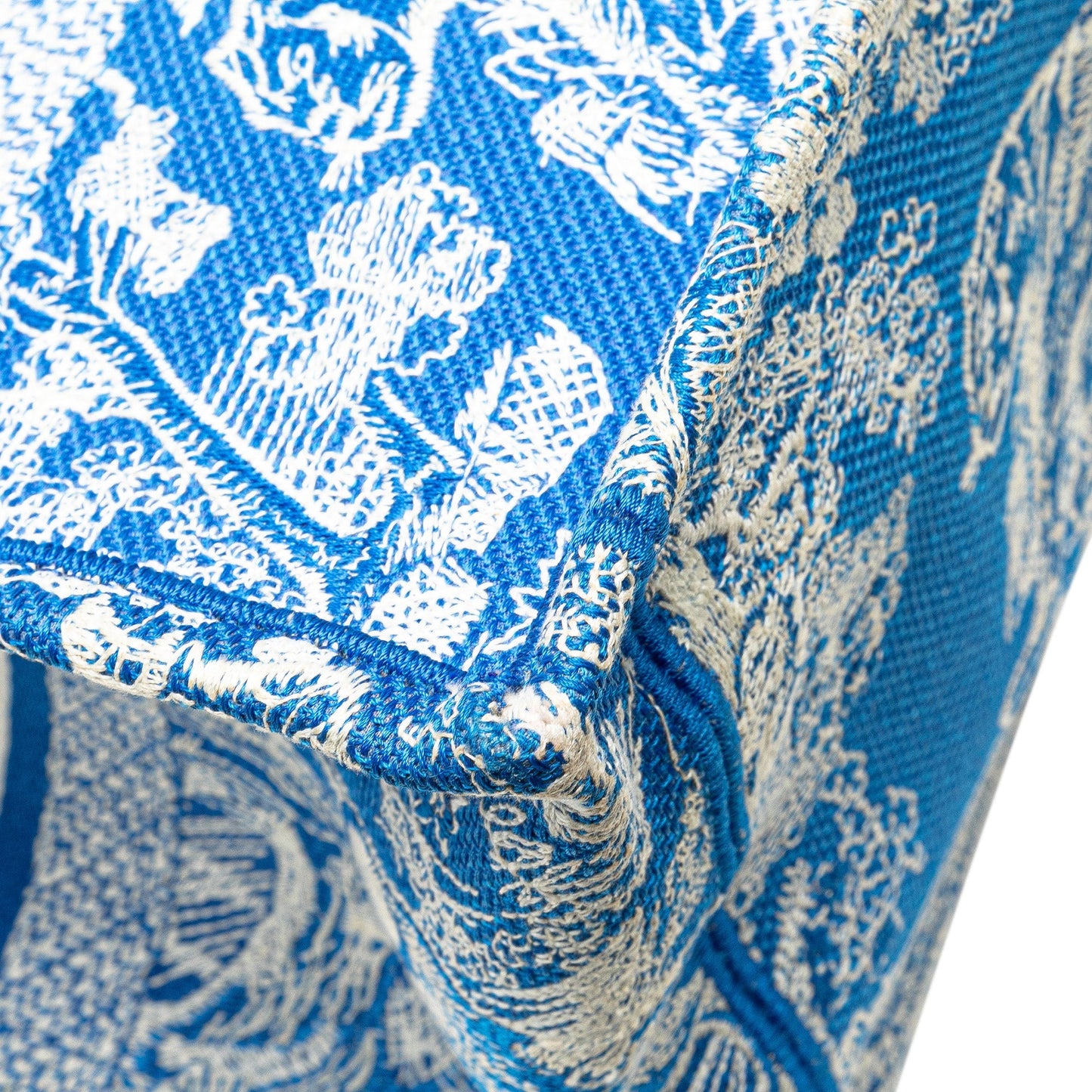 Blue Dior Medium Canvas Embroidered Dioriviera Toile De Jouy Book Tote