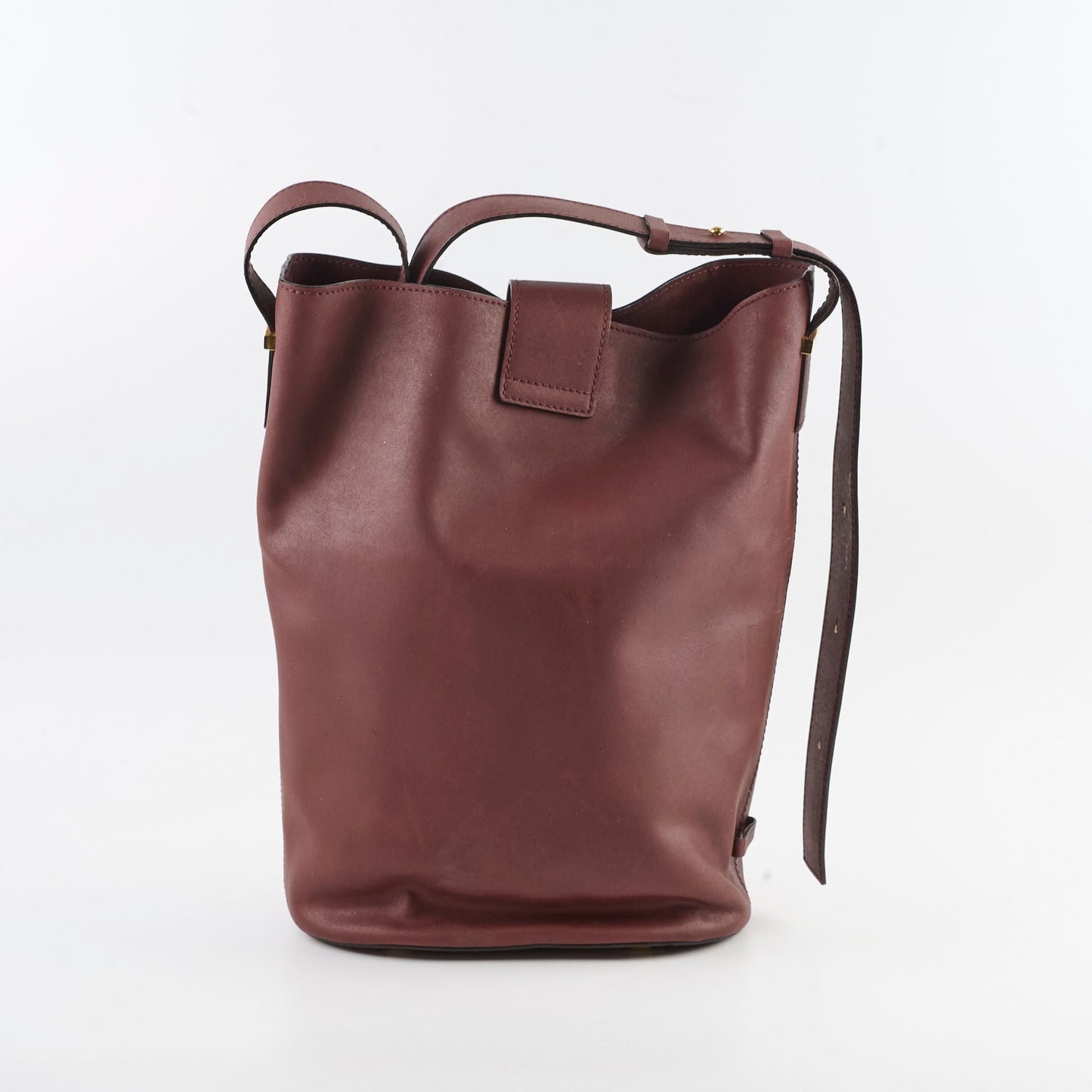 Luxury CELINE Vintage Bucket Bag Burgundy