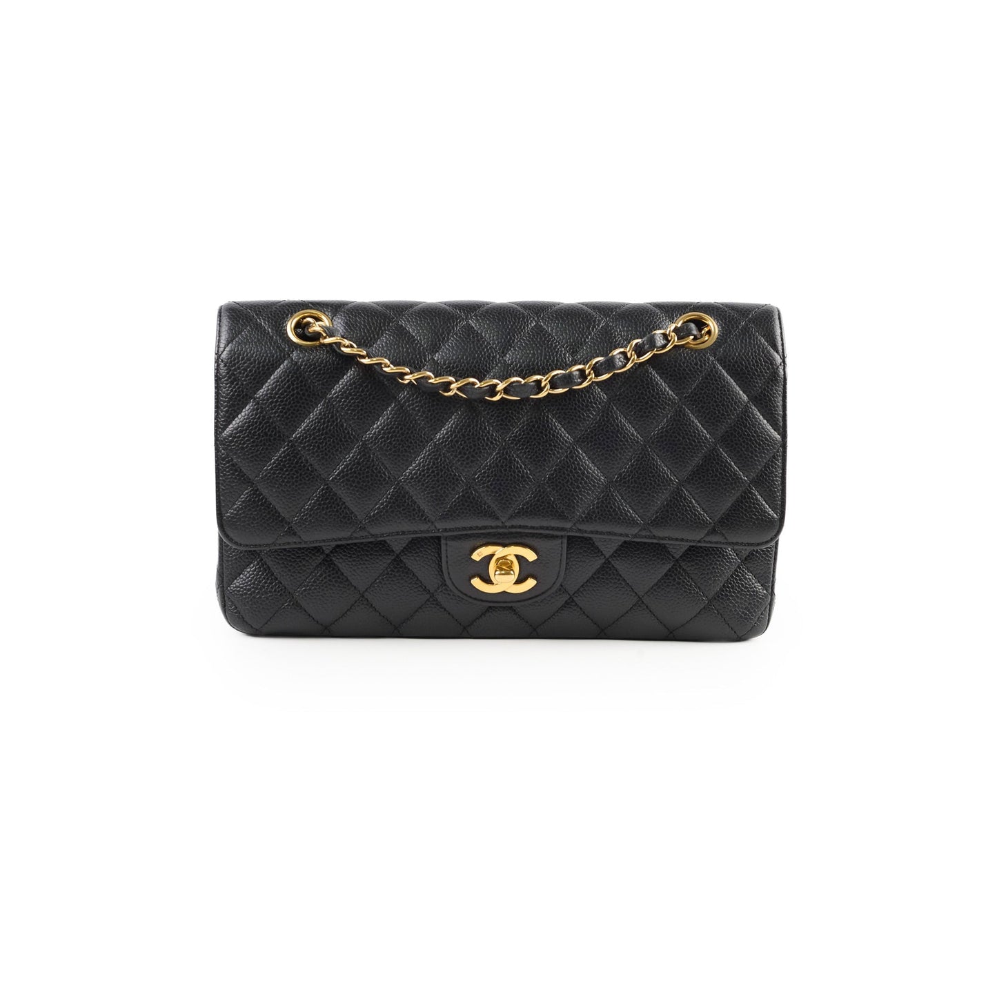 Chanel  Caviar Memium/Large Classic Flap Black
