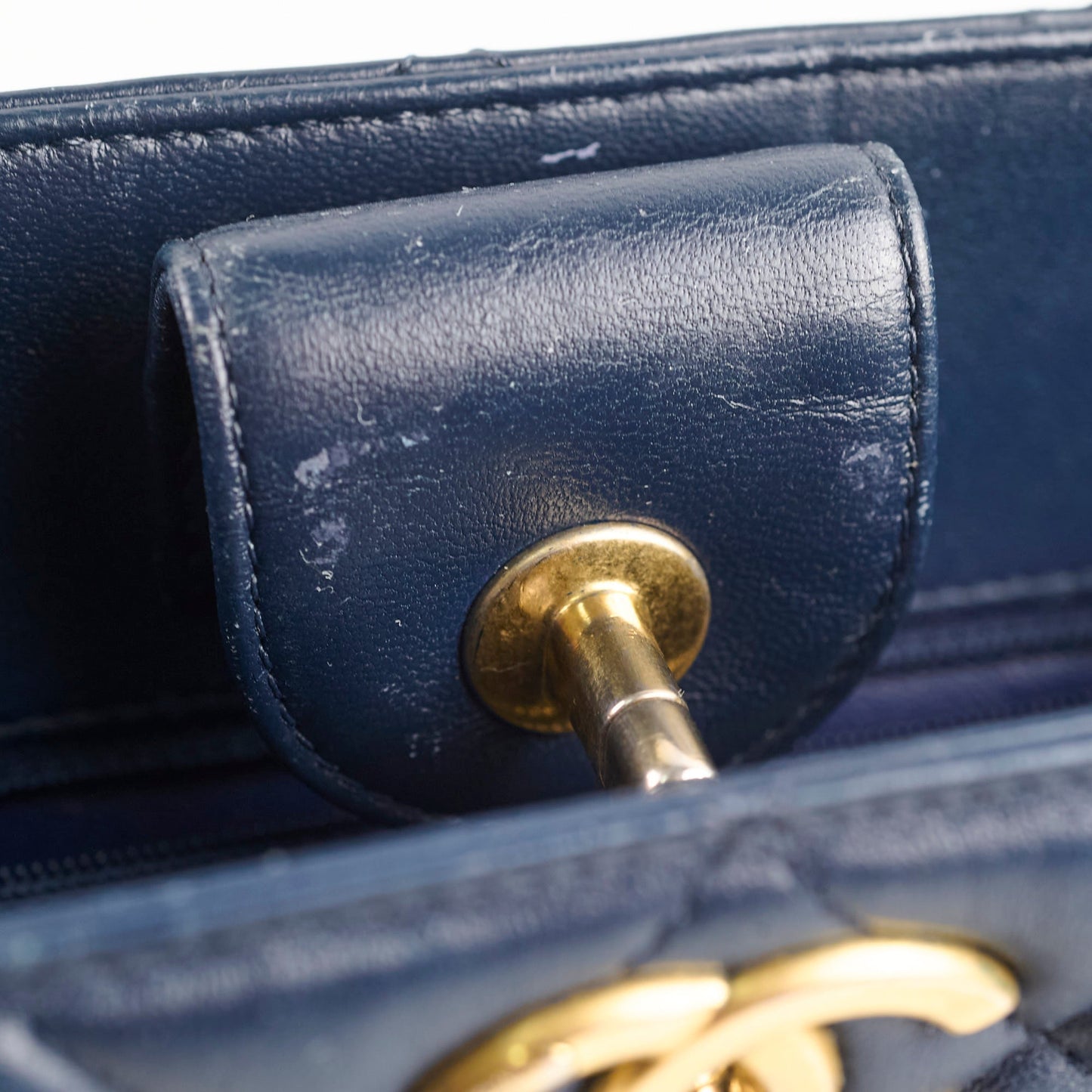 Chanel Seasonal Shoulder Bag Navy