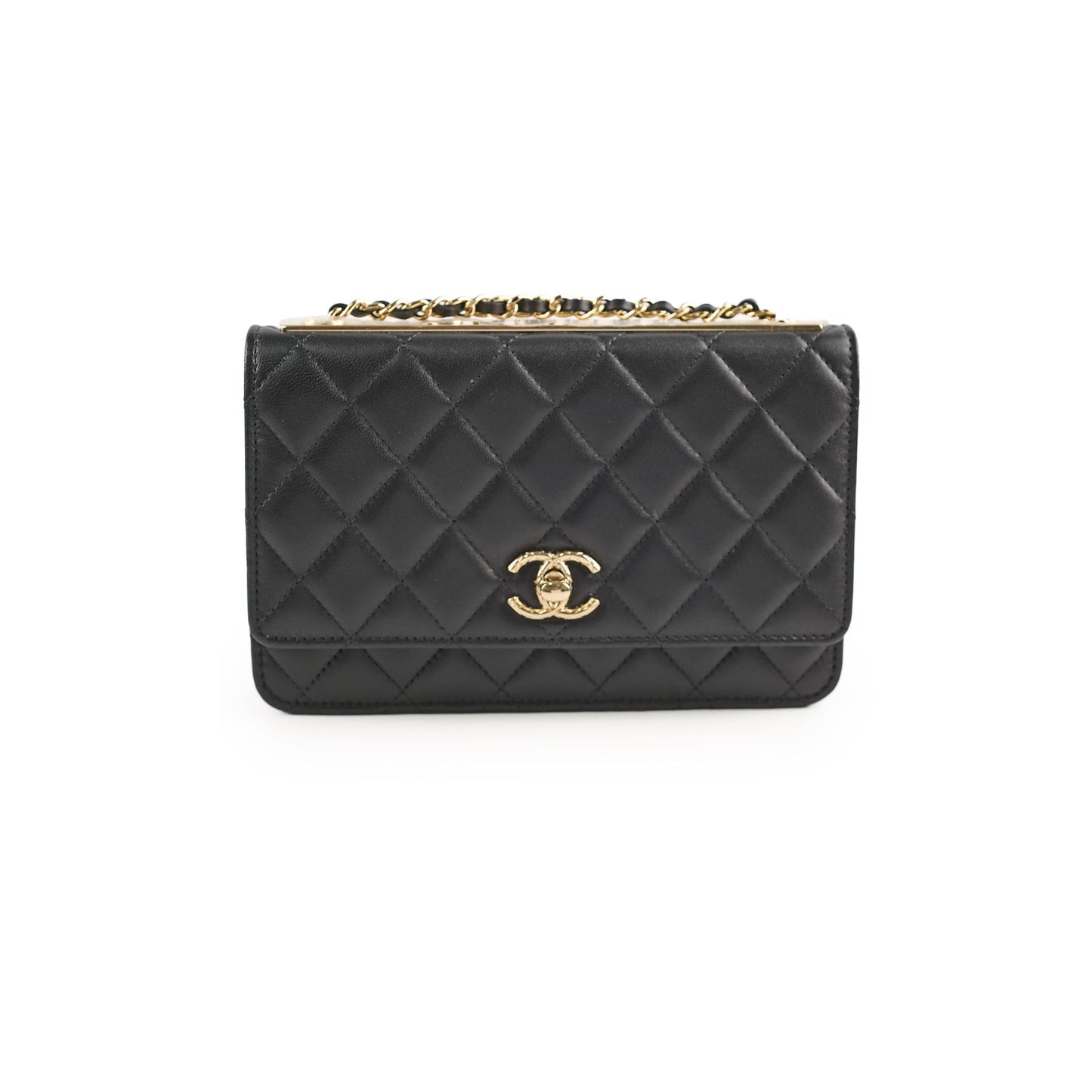 Chanel Trendy Wallet on Chain Black Lambskin (microchip)