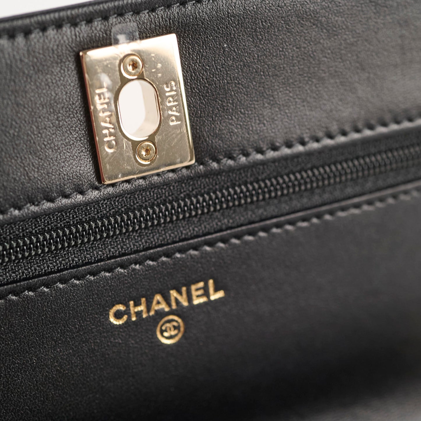 Chanel Trendy Wallet on Chain Black Lambskin (microchip)