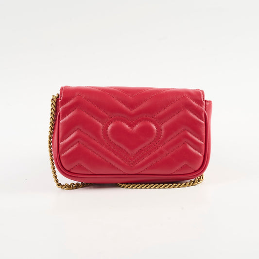 Gucci Super Mini Marmont Red Bag