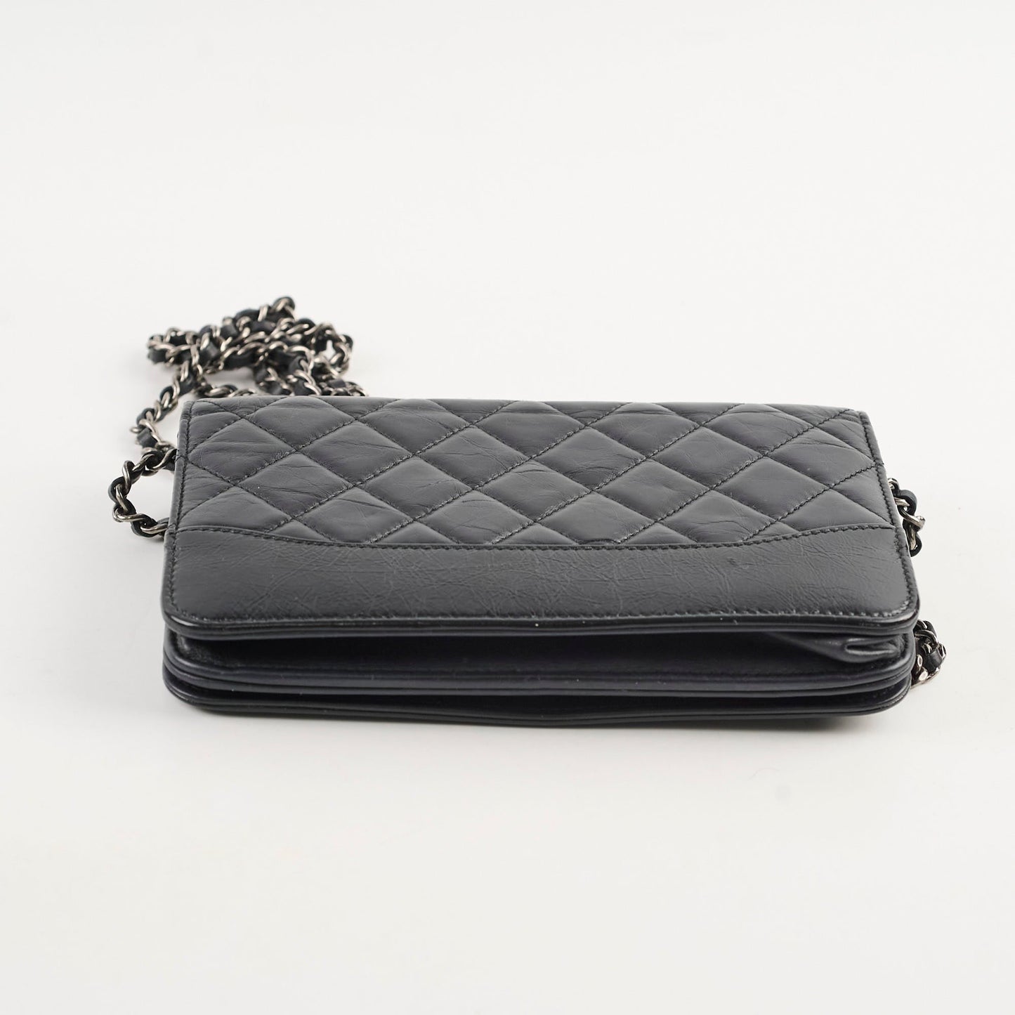 Chanel Calfskin Wallet on Chain WOC Black