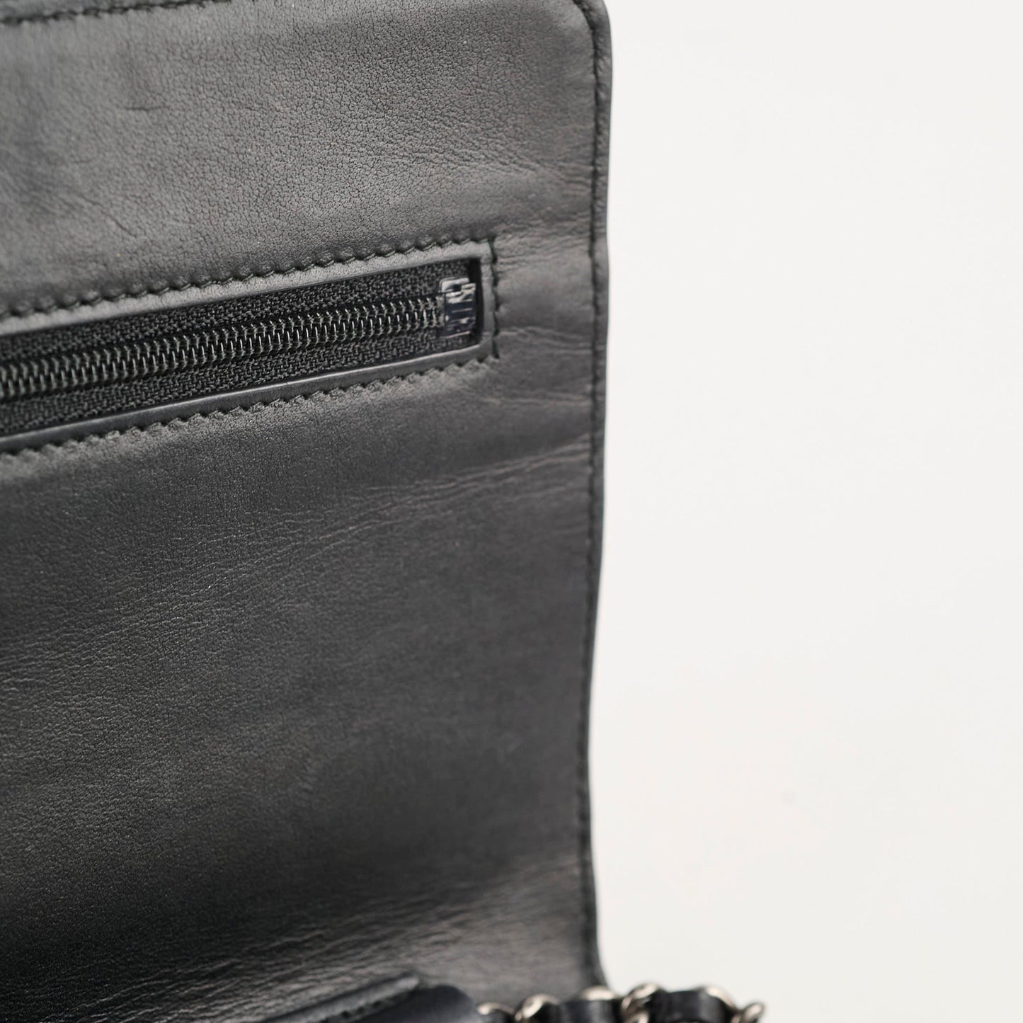 Chanel Calfskin Wallet on Chain WOC Black