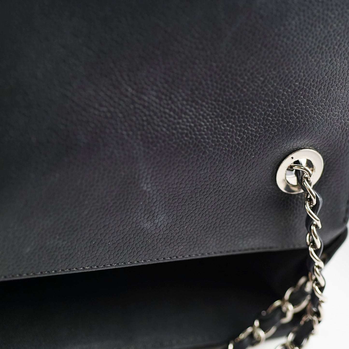 Chanel Caviar Chevron Crossbody Bag Black Series 23