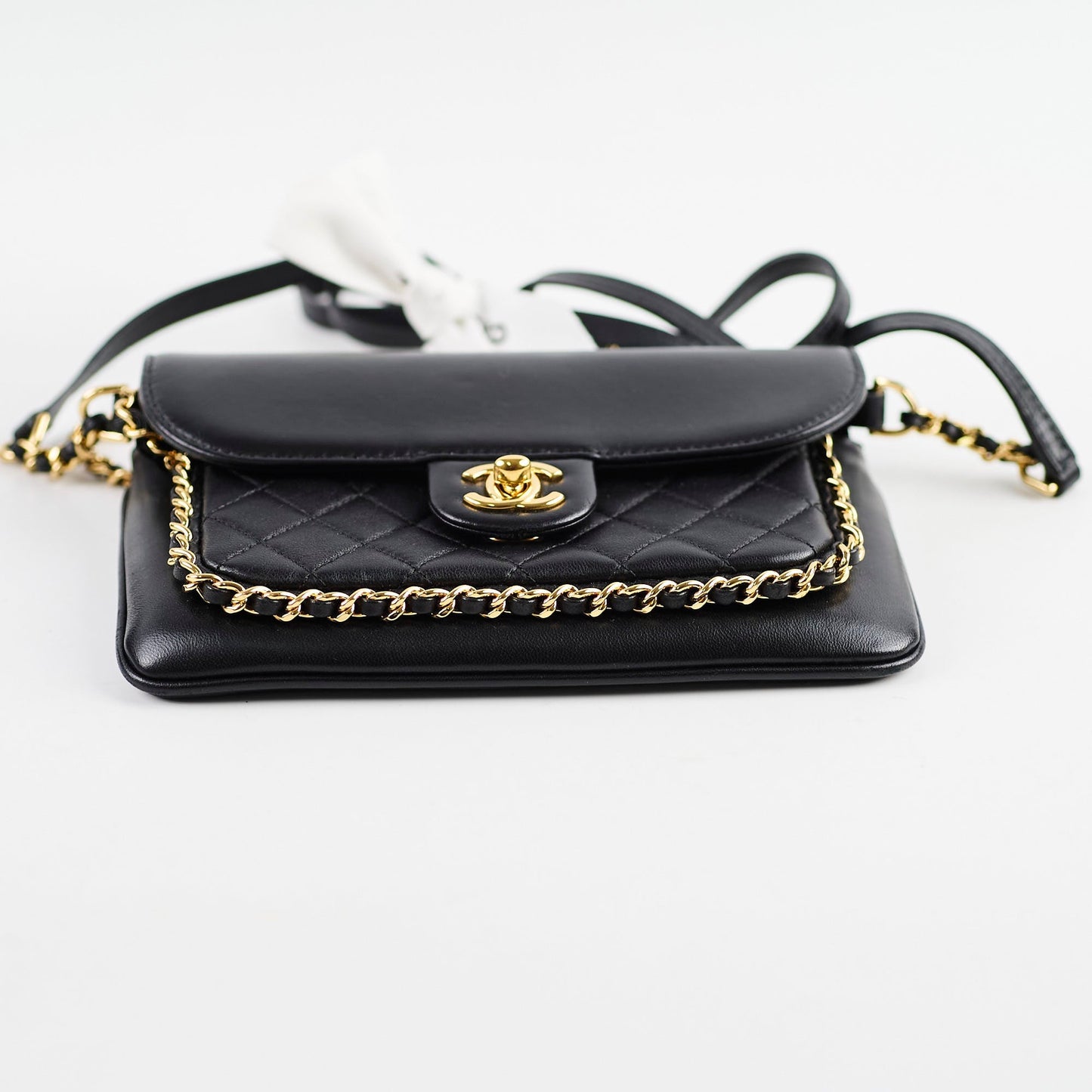 Chanel Unchained Flap Crossbody Bag Black