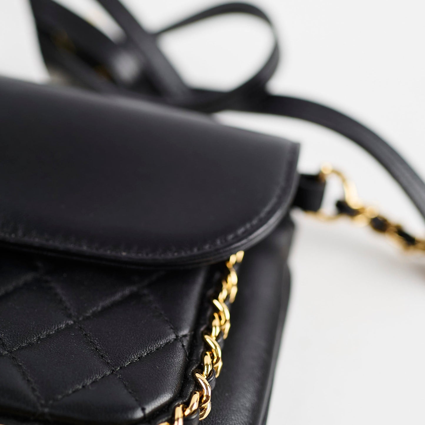 Chanel Unchained Flap Crossbody Bag Black