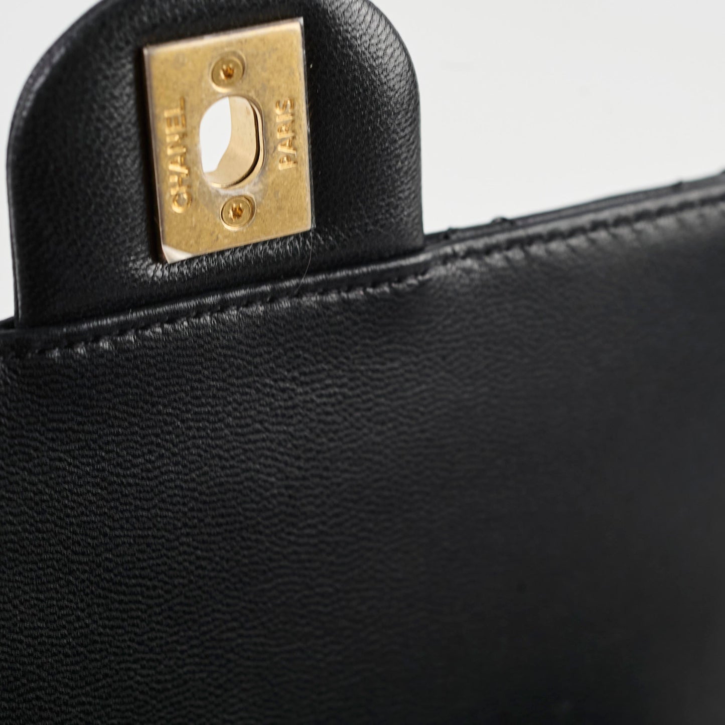 Chanel Seasonal Pearl Flap Bag Black