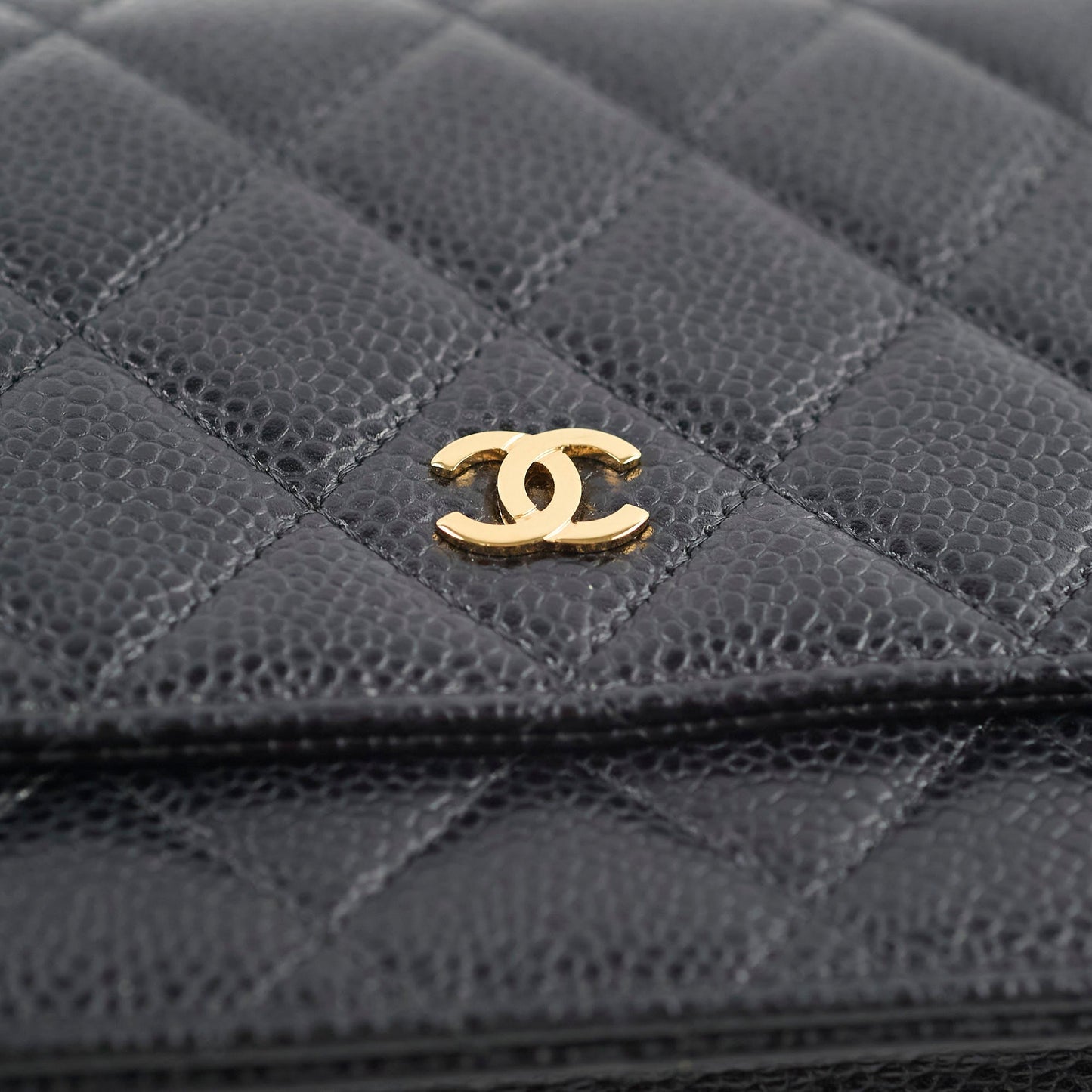 Chanel Caviar WOC Wallet On Chain Black