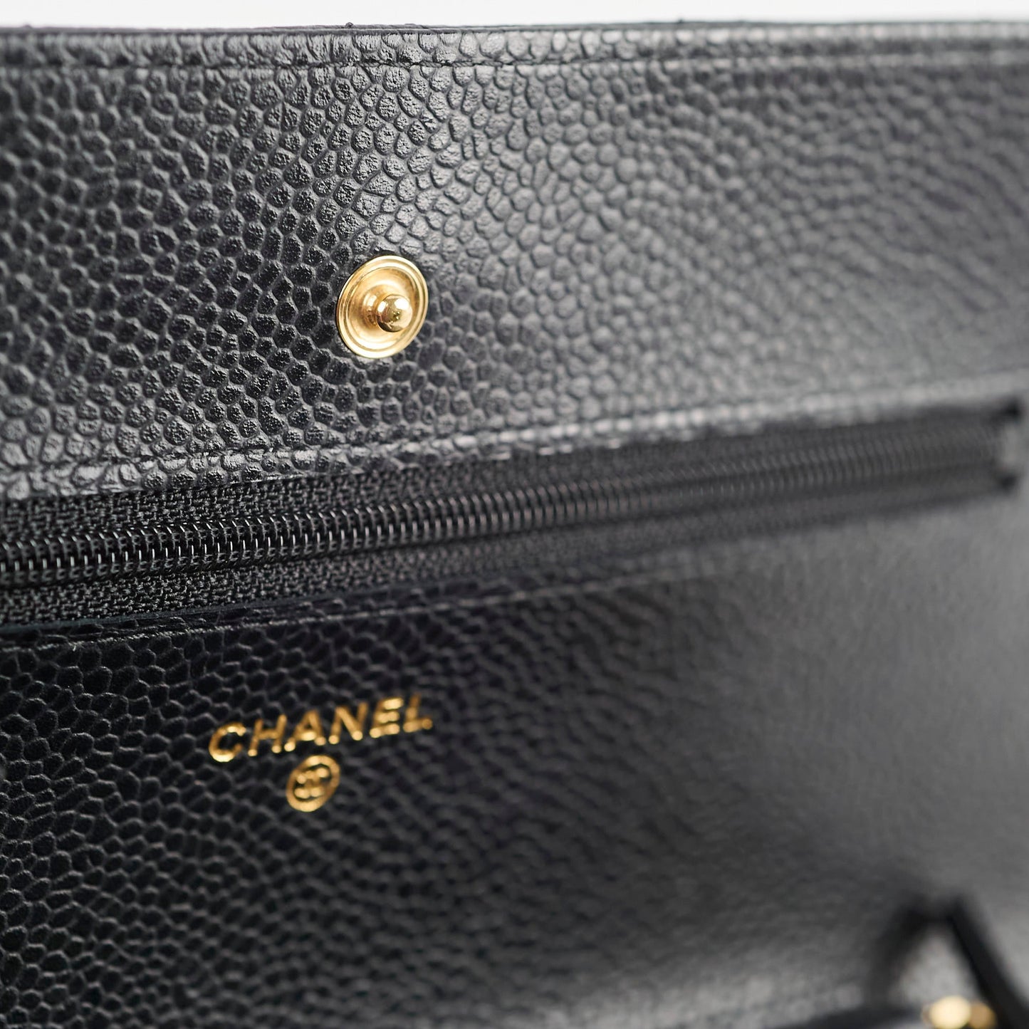 Chanel Caviar WOC Wallet On Chain Black
