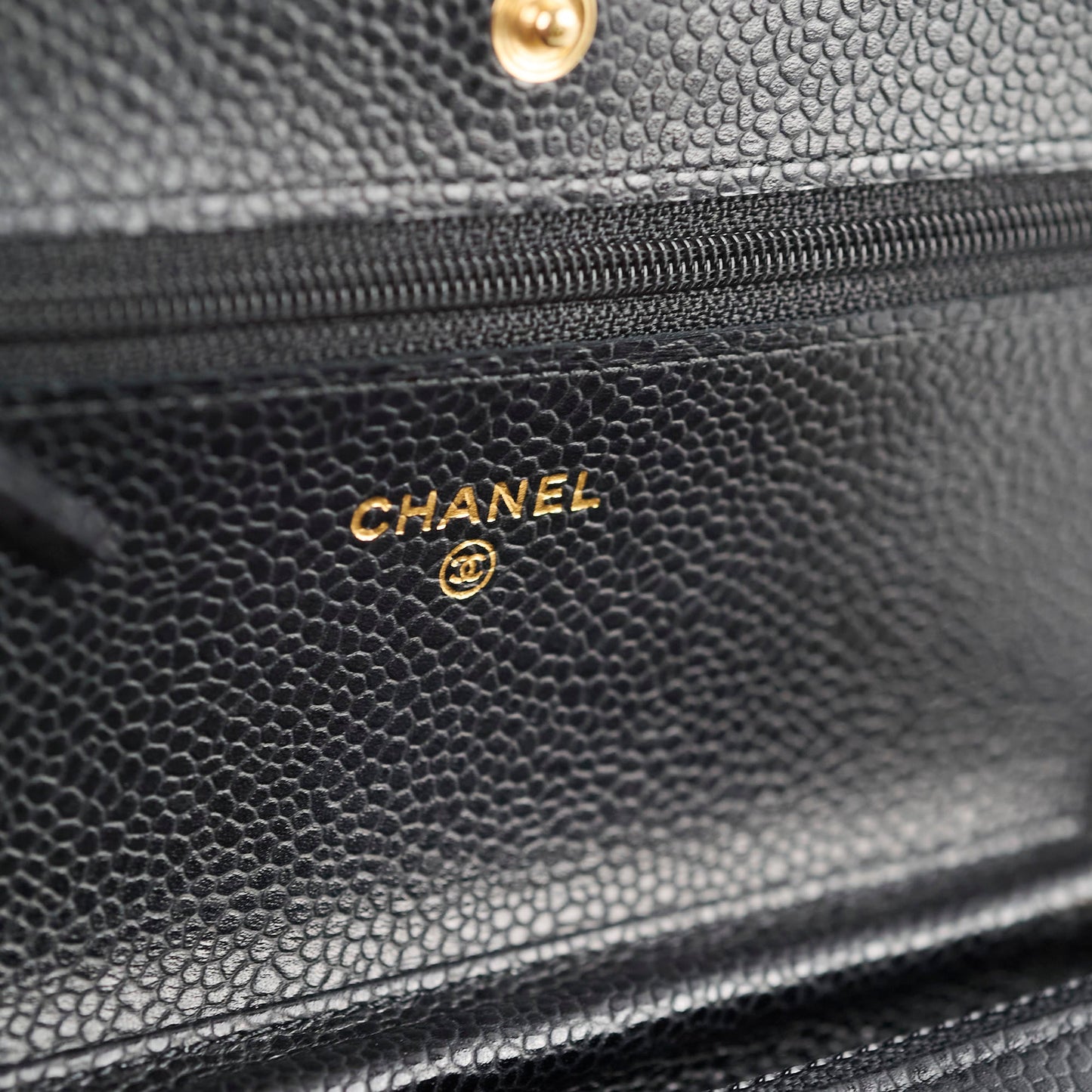 Chanel Caviar WOC Wallet On Chain Black