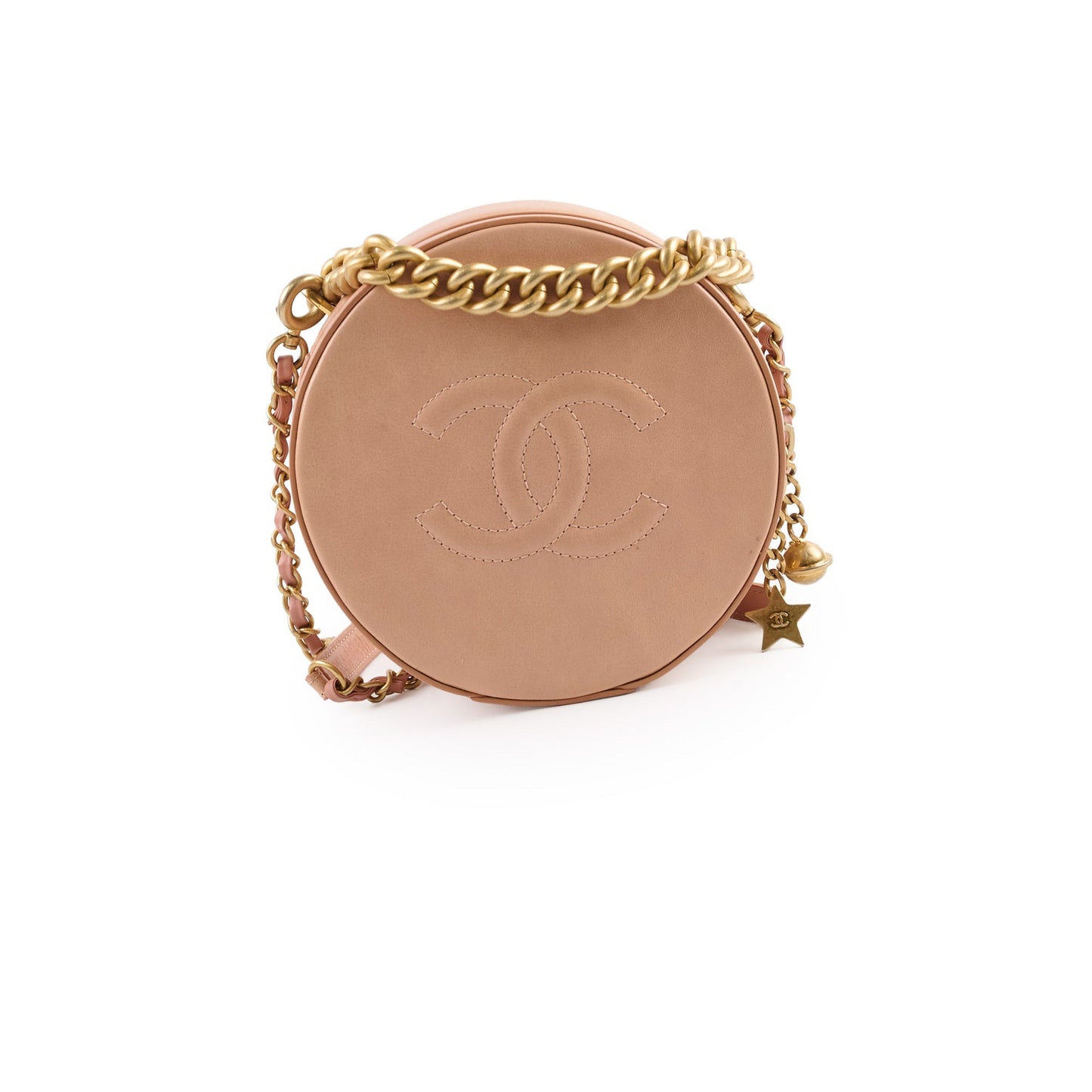 Chanel Round As Earth Crossbody Bag Peach/Coral
