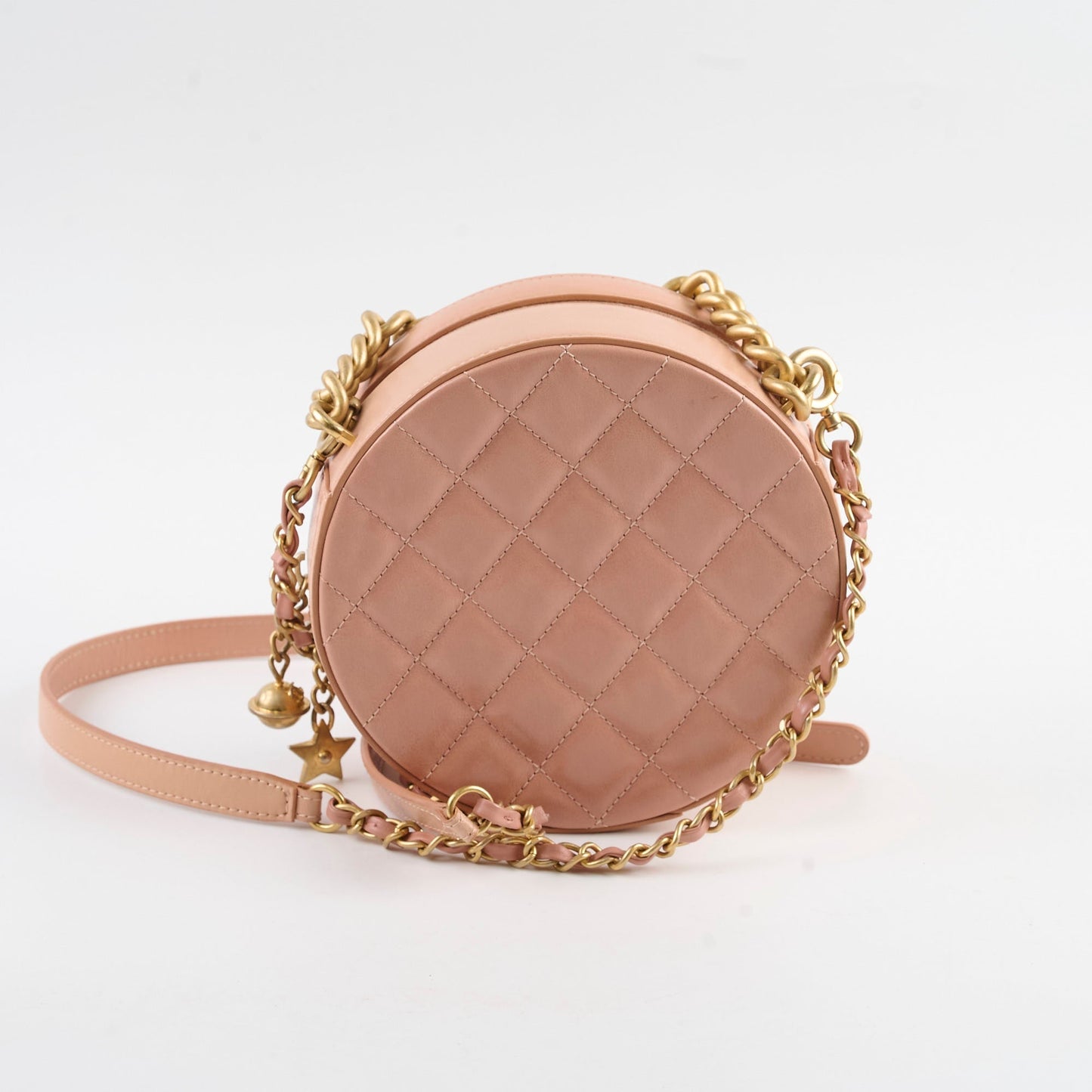 Chanel Round As Earth Crossbody Bag Peach/Coral