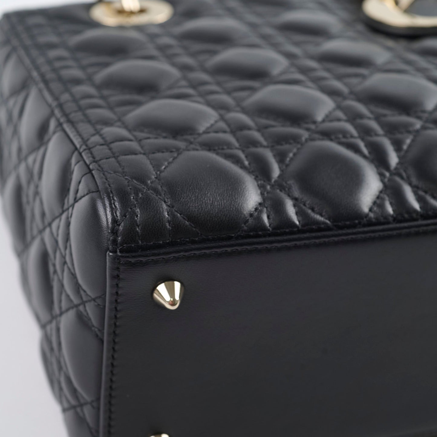 Christian Dior Medium Lambskin Lady Dior Black