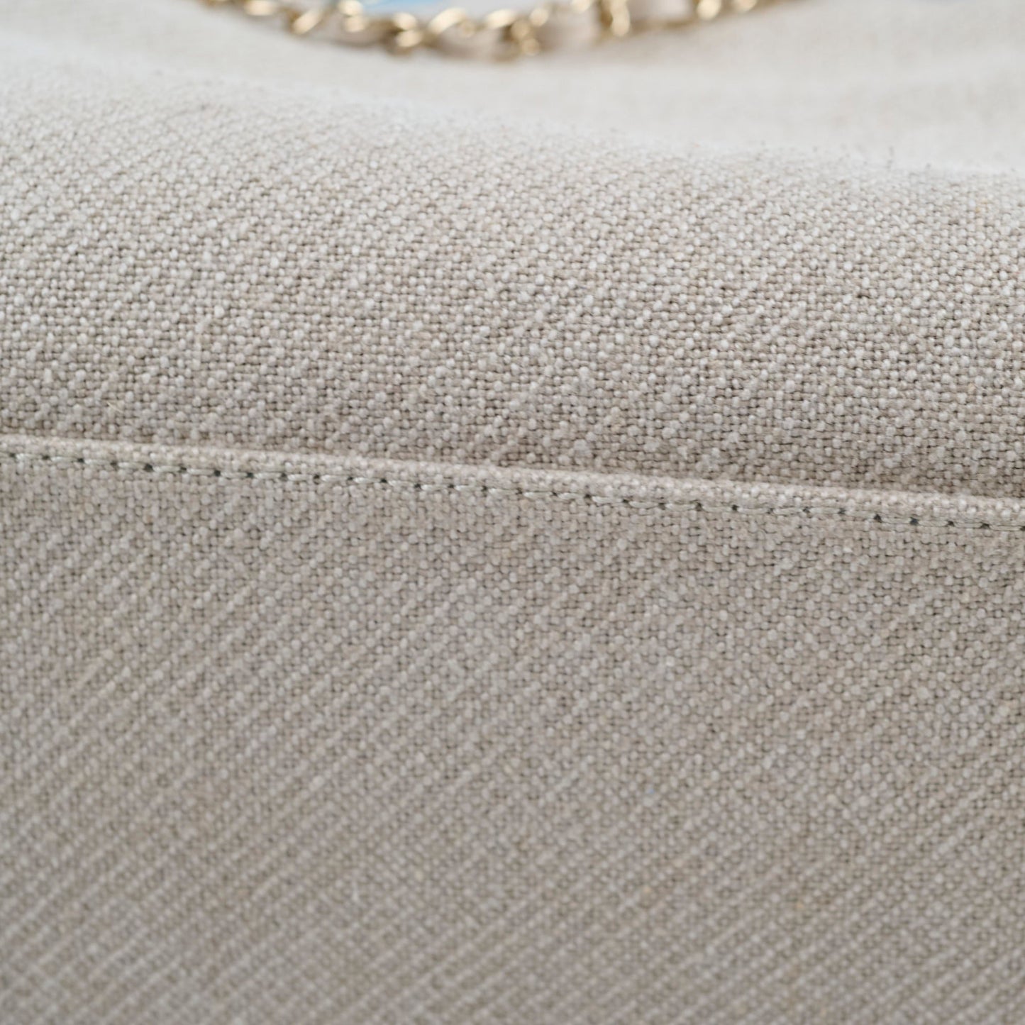 Chanel Deauville Small Beige/Blue Microchip