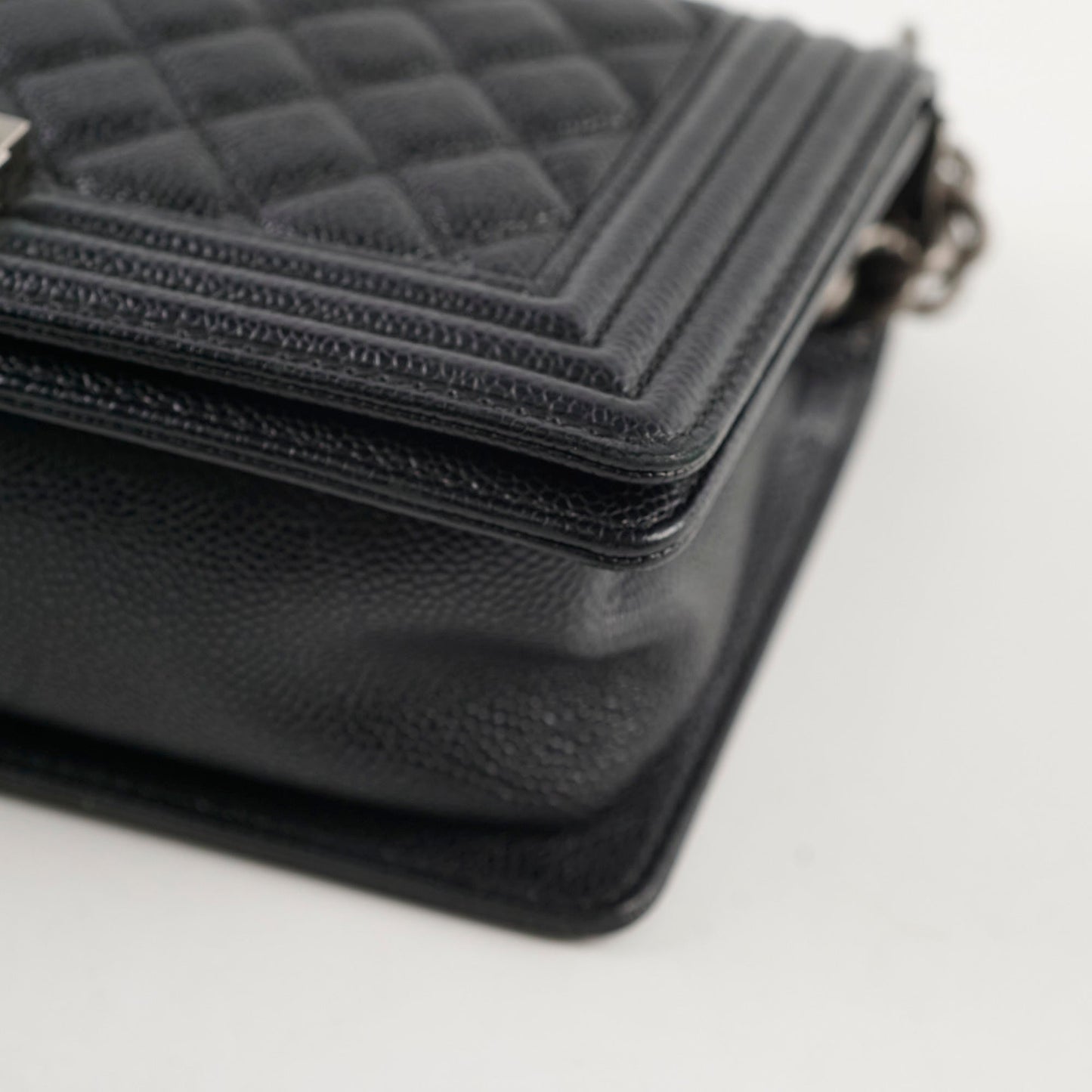 Chanel Old Medium Caviar Boy Black HOLD