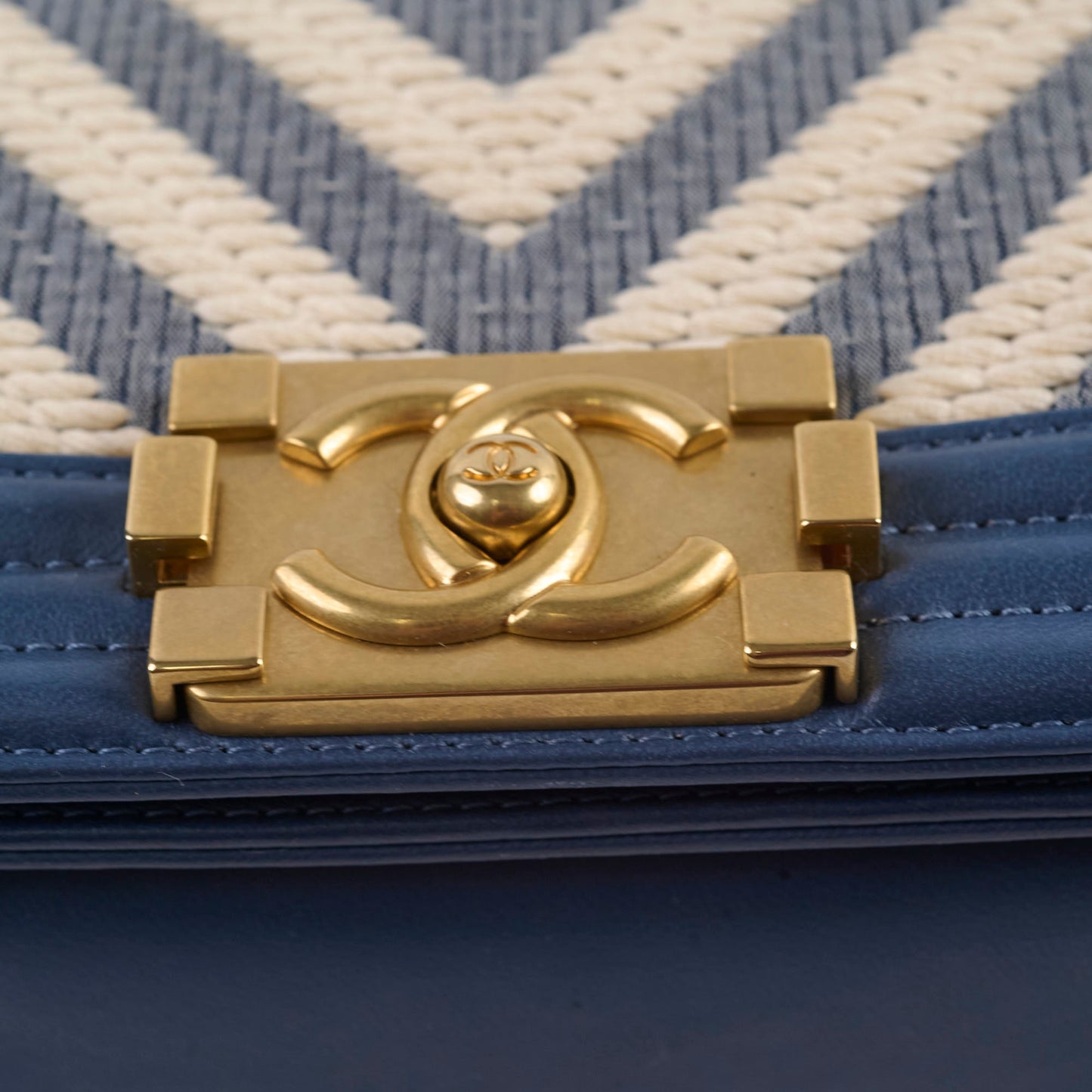 Chanel Boy Small Blue / Woven