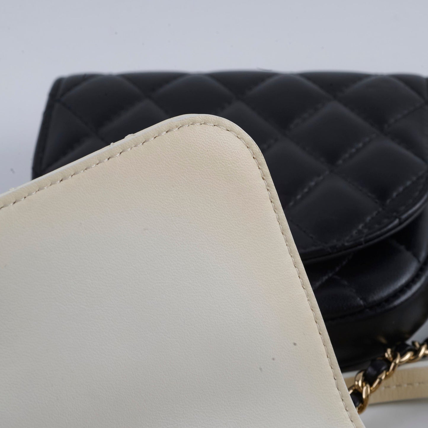 Chanel Side Twin Packs Bag White/Black (27 Series)