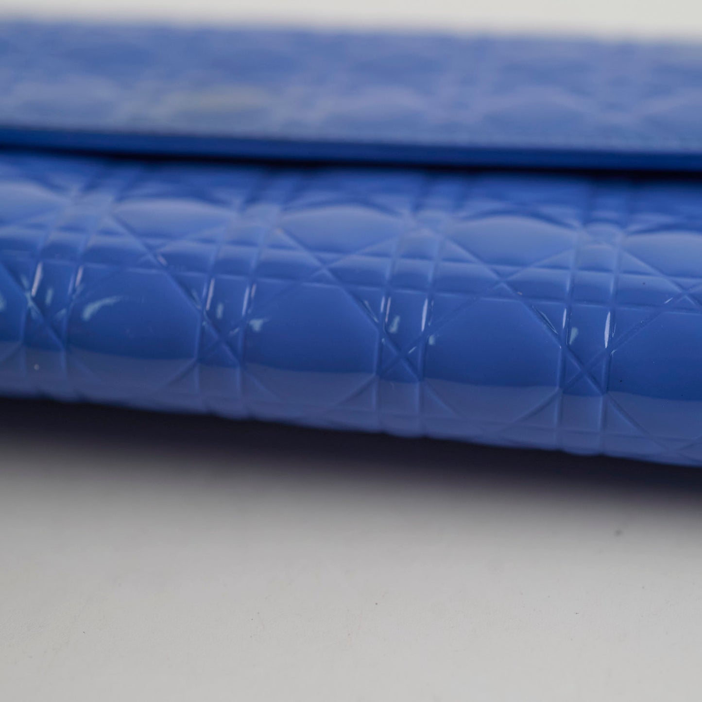 Christian Dior Wallet on Chain WOC Blue Patent
