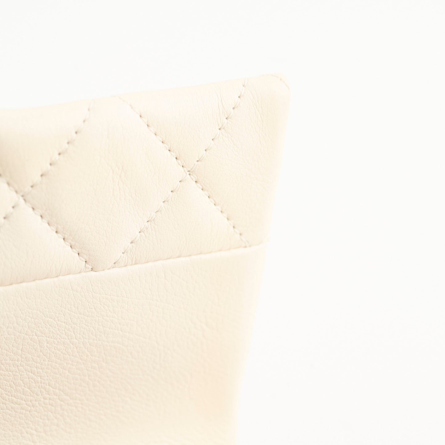 Chanel Calfskin Accordion Pearl Flap Bag White 28 Series