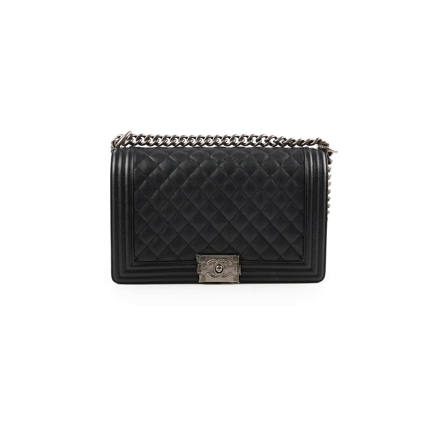Chanel Caviar New Medium Boy Bag Black Micorchip