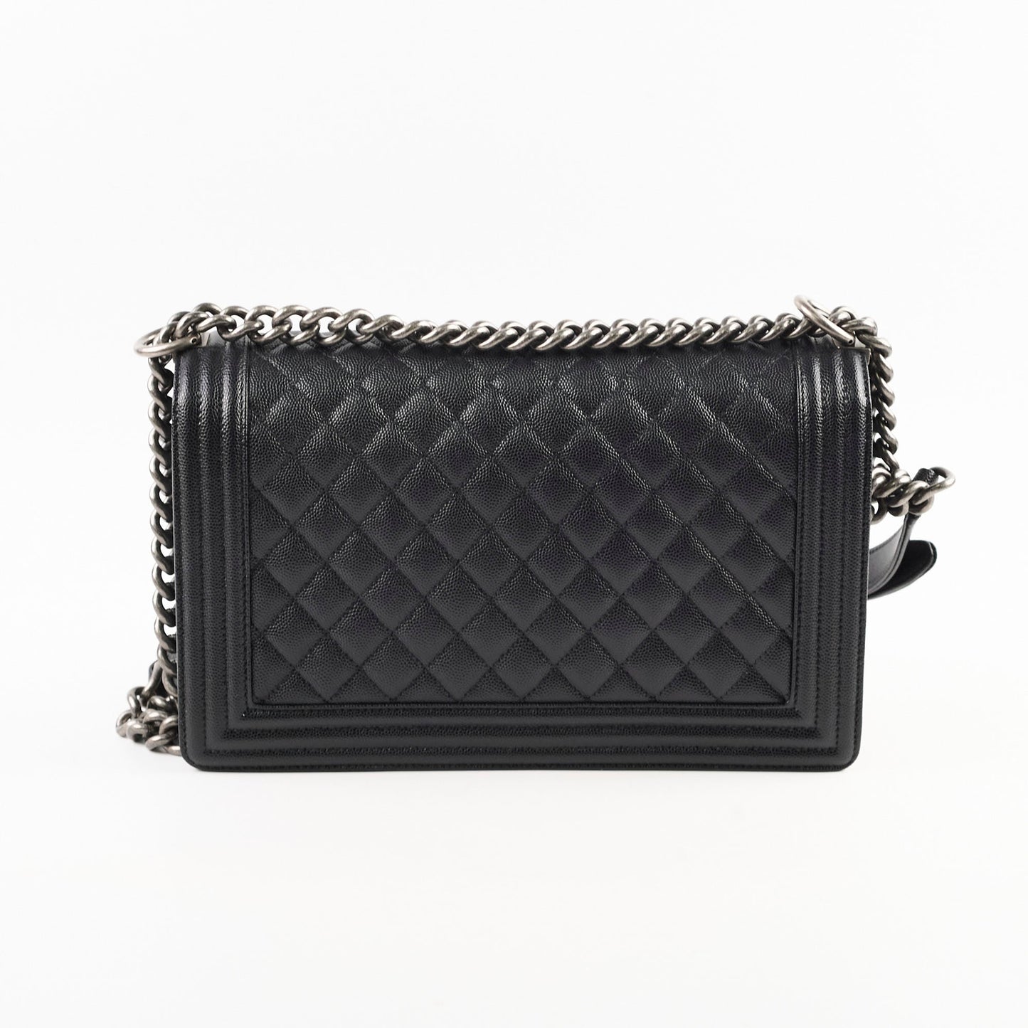 Chanel Caviar New Medium Boy Bag Black Micorchip