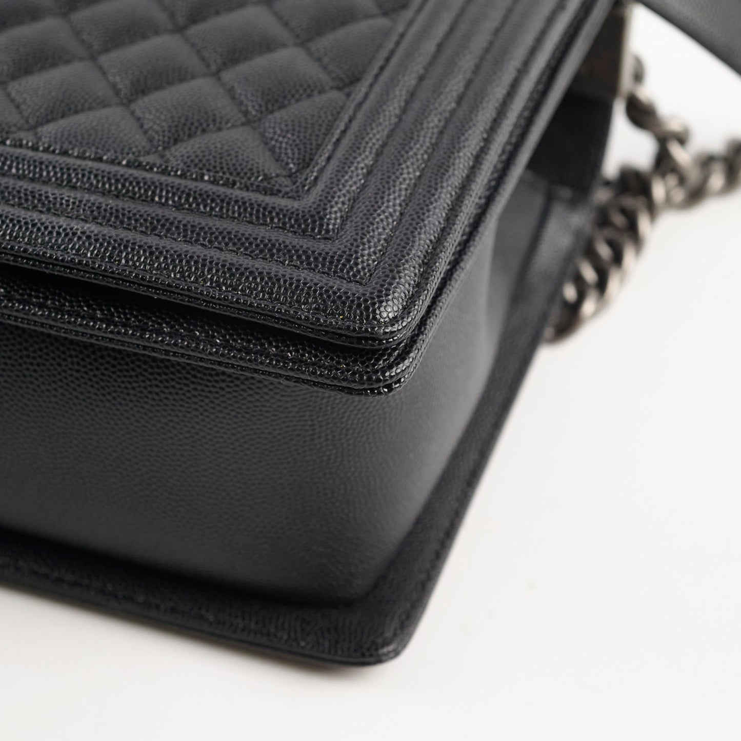 Chanel Caviar New Medium Boy Bag Black Micorchip