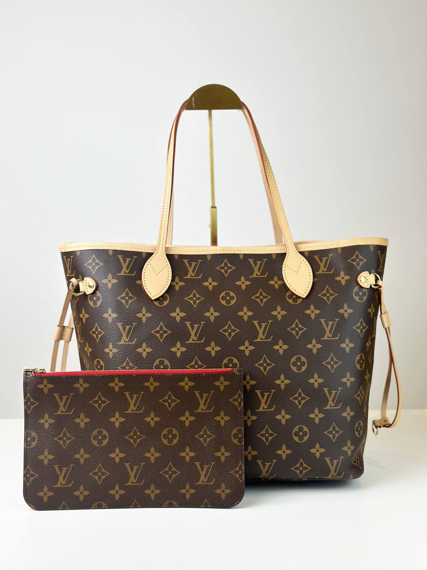 LOUIS VUITTON NEVERFULL MM TOTE BAG WITH POUCH