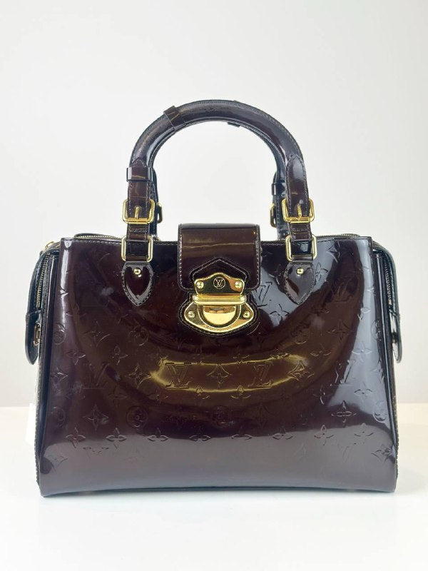 LOUIS VUITTON AMARANTE MONOGRAM VERNIS MELROSE AVENUE HANDBAG