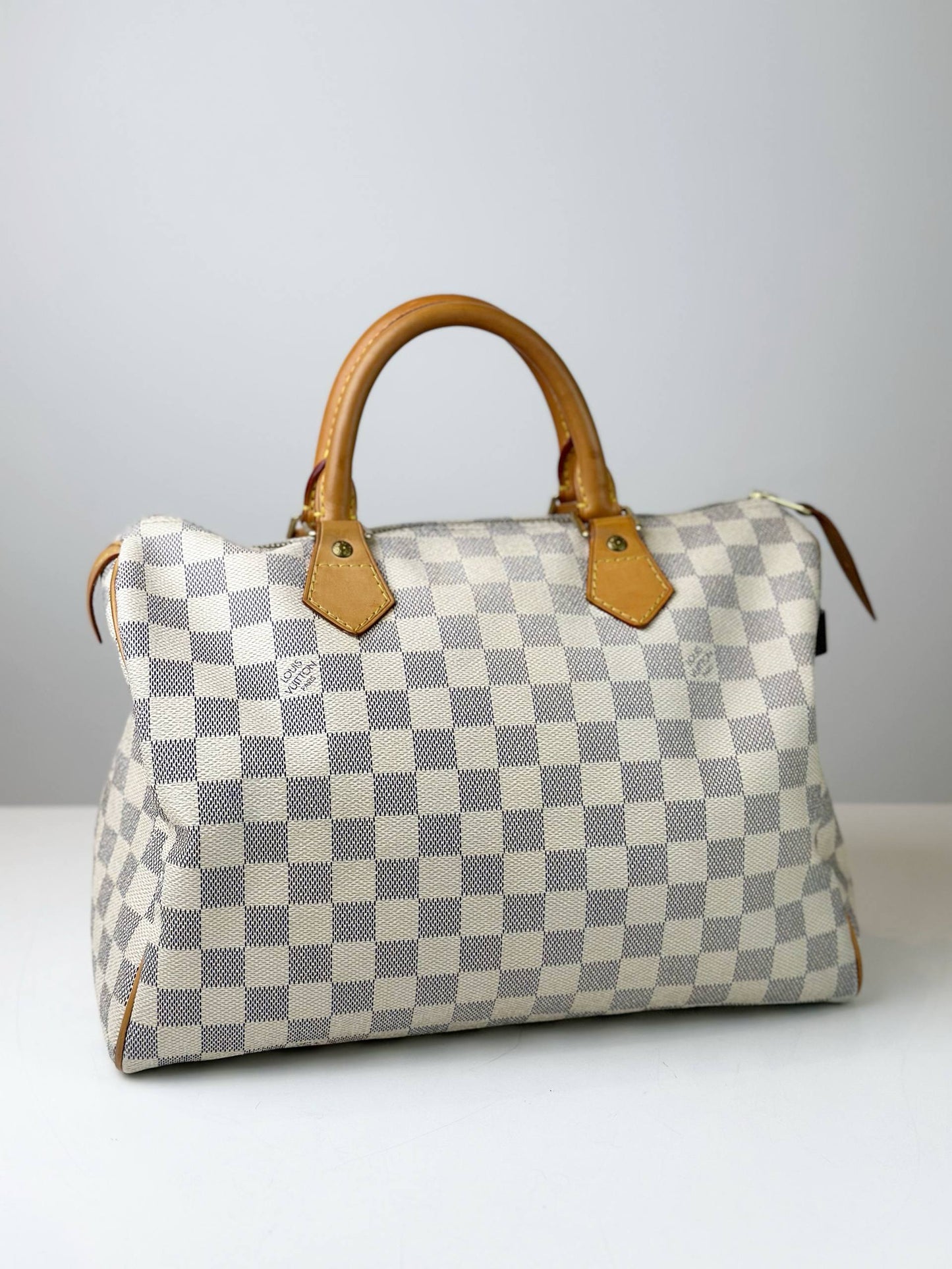 LOUIS VUITTON SPEEDY 30 DAMIER AZUR TOP HANDLE BAG