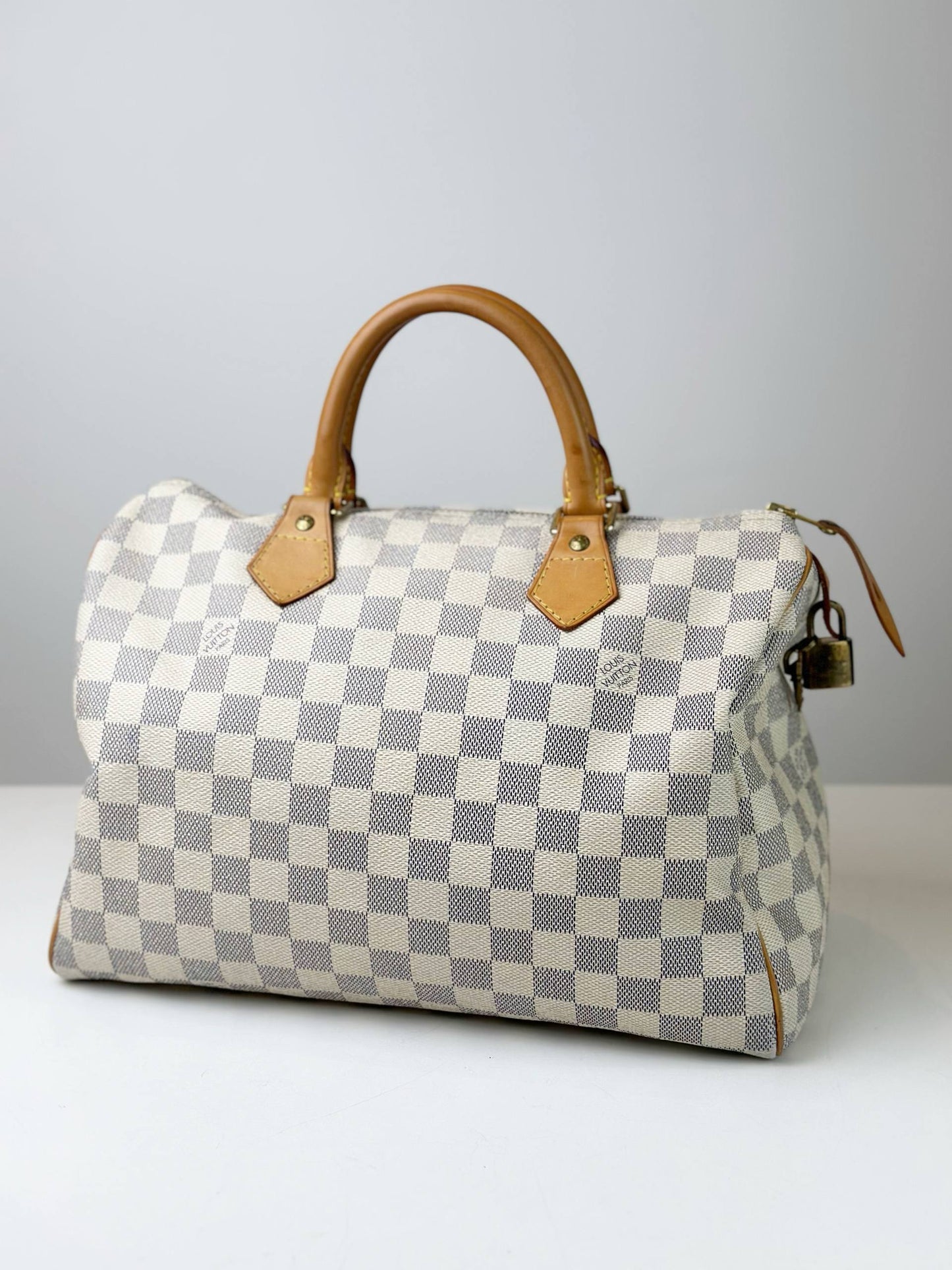 LOUIS VUITTON SPEEDY 30 DAMIER AZUR TOP HANDLE BAG