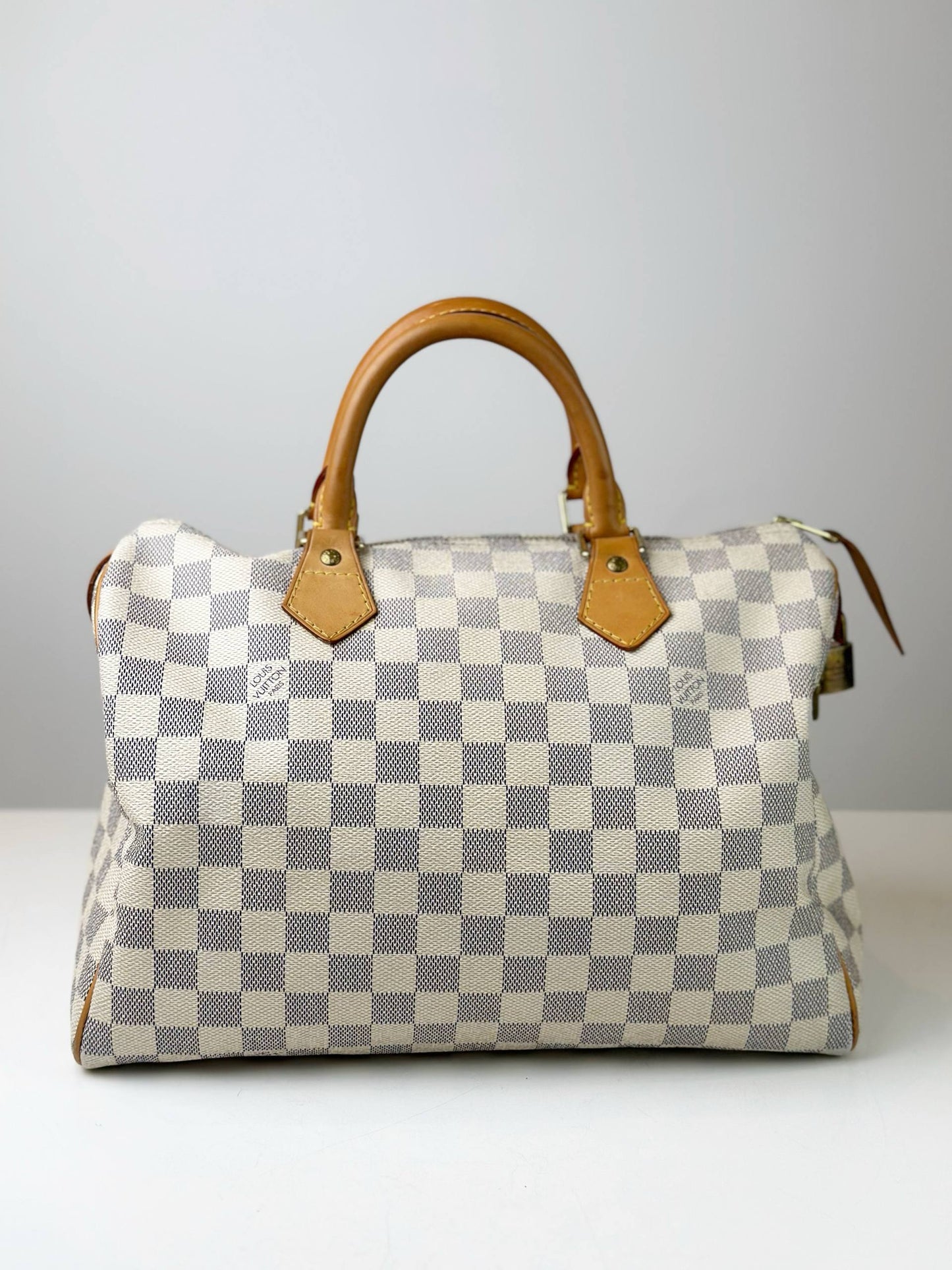 LOUIS VUITTON SPEEDY 30 DAMIER AZUR TOP HANDLE BAG