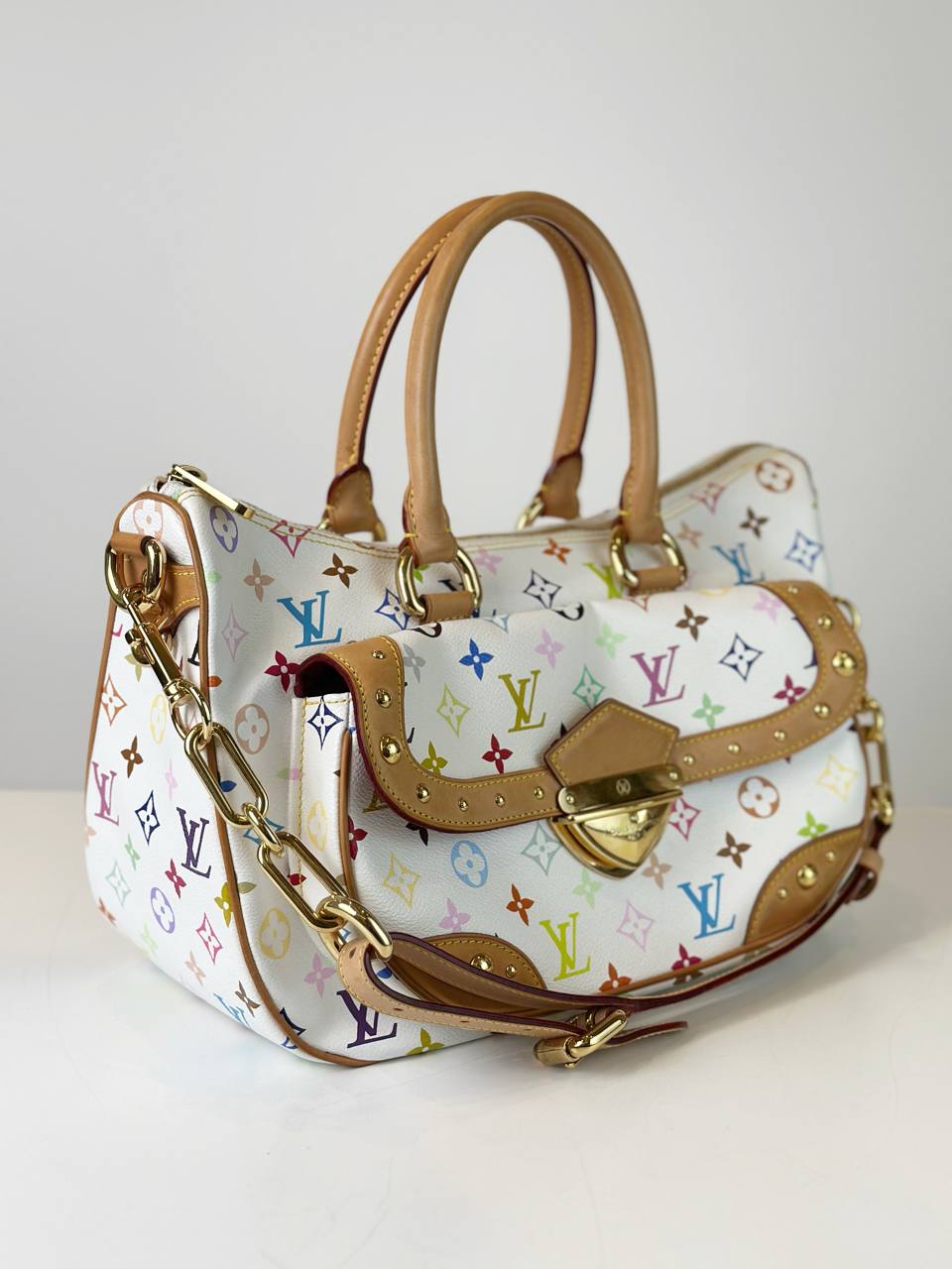 LOUIS VUITTON RITA WHITE MULTICOLOR MONOGRAM CANVAS BAG