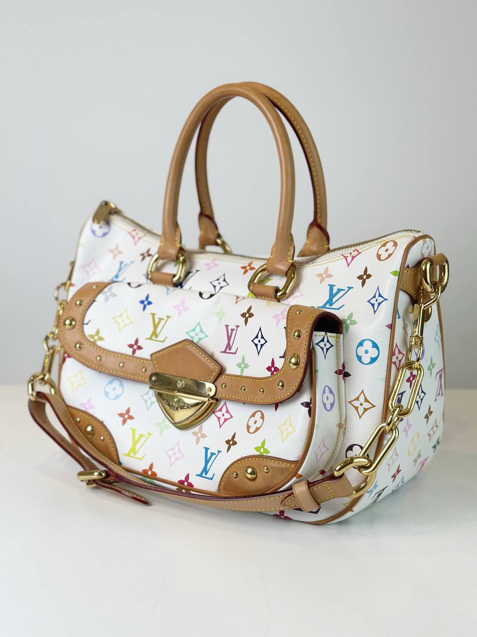 LOUIS VUITTON RITA WHITE MULTICOLOR MONOGRAM CANVAS BAG