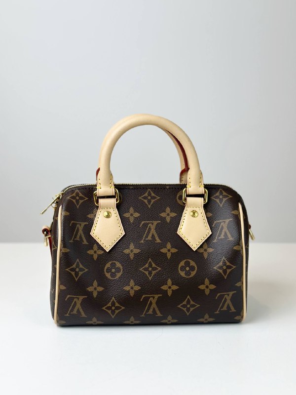 LOUIS VUITTON SPEEDY BANDOULIERE 20 MONOGRAM TOP HANDLE BAG WITH STRAP