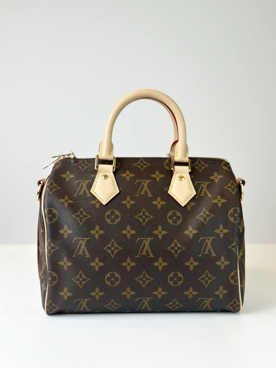 LOUIS VUITTON SPEEDY BANDOULIERE 25 MONOGRAM TOP HANDLE BAG WITH STRAP