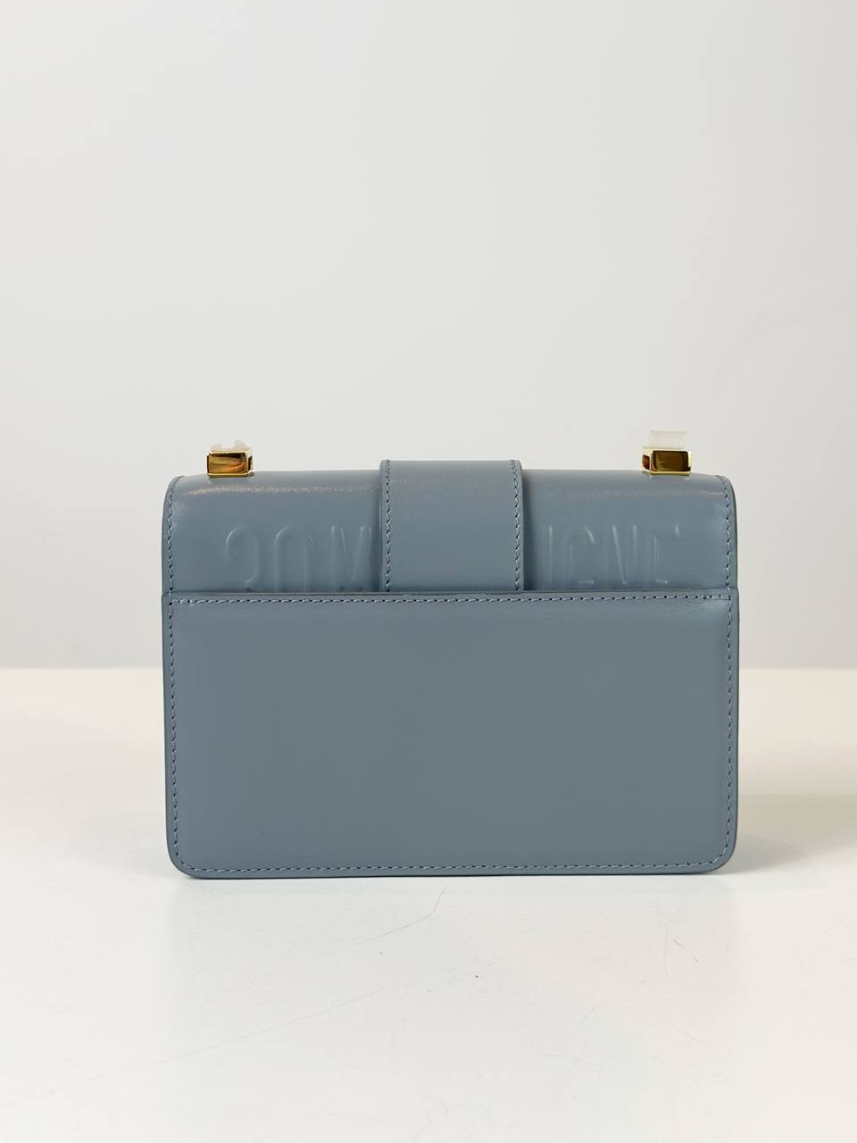 DIOR MICRO MONTAIGNE BLUE FLAP SHOULDER BAG