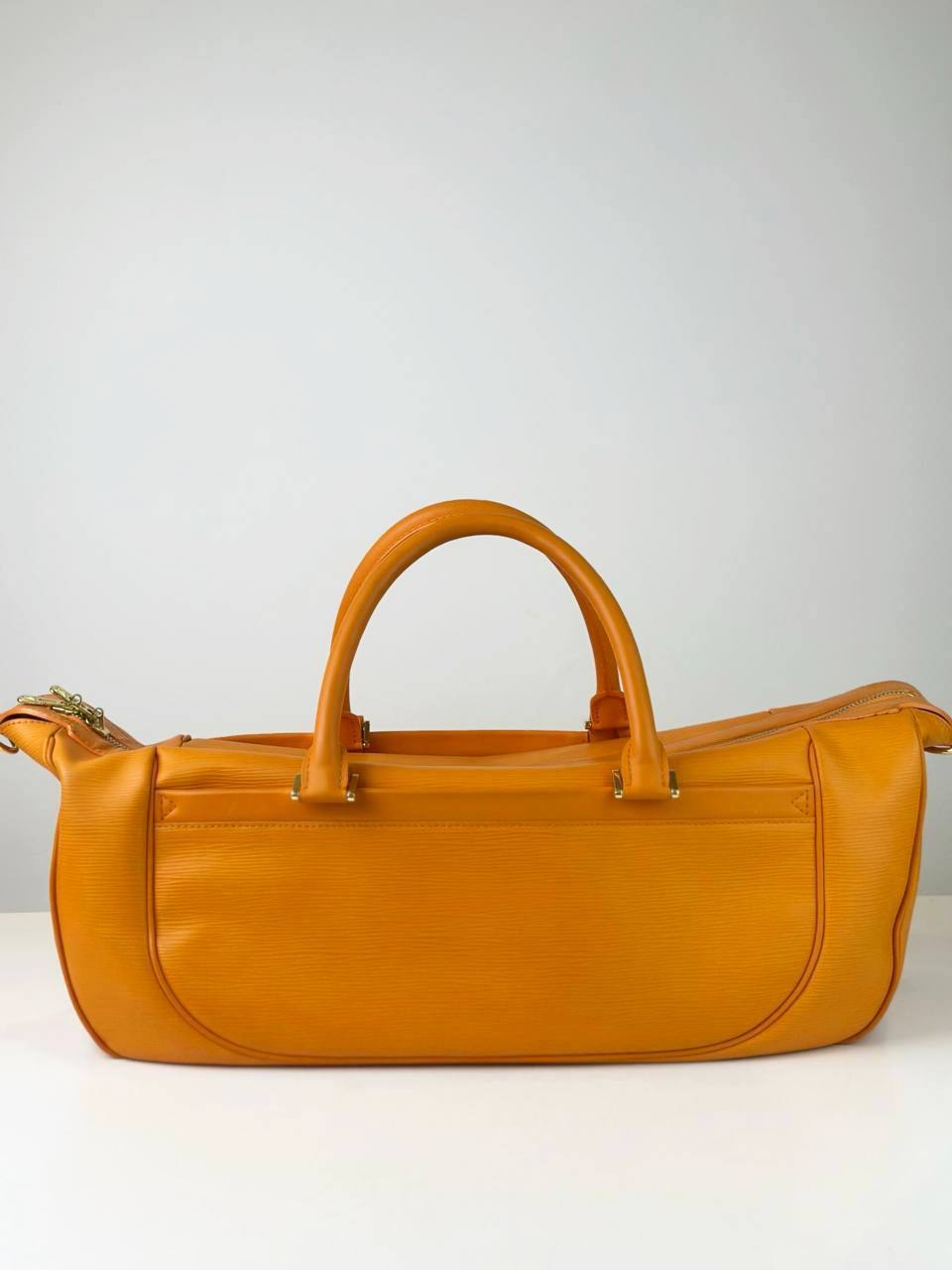 LOUIS VUITTON DHANURA EPI LEATHER ORANGE GM SHOULDER BAG WITH YOGA MAT