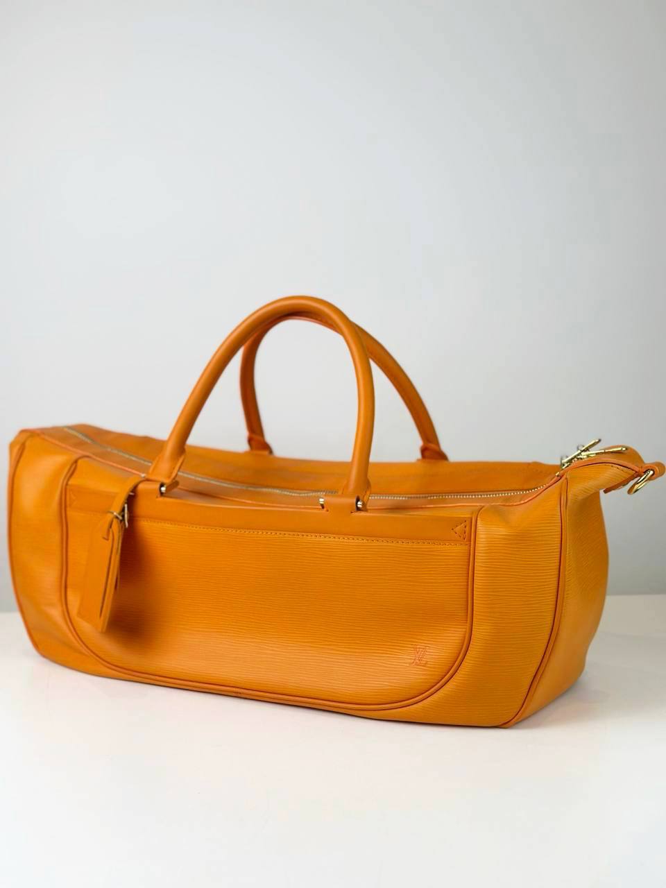 LOUIS VUITTON DHANURA EPI LEATHER ORANGE GM SHOULDER BAG WITH YOGA MAT