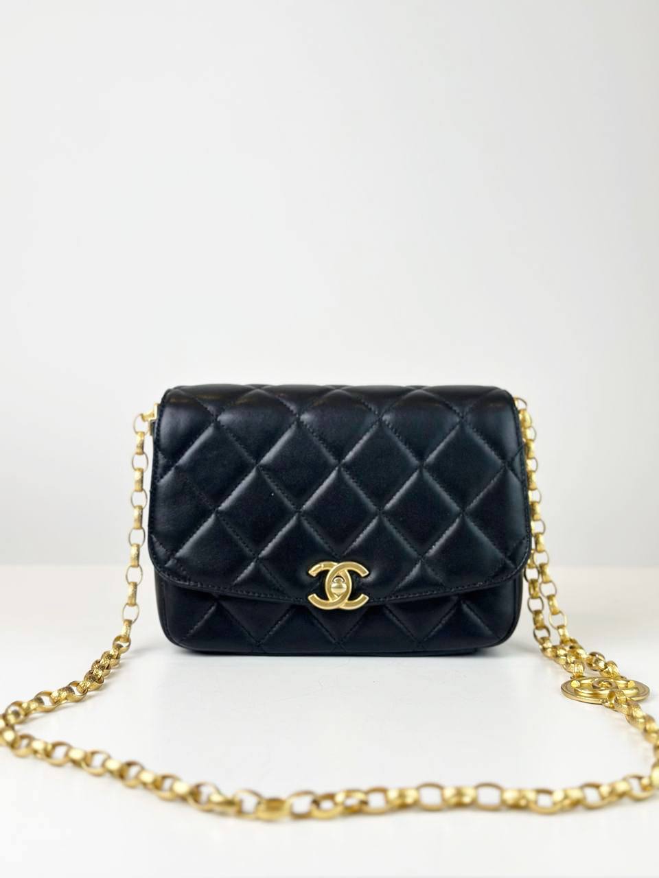 CHANEL MINI SQUARE BLACK SERIES 30 CROSSBODY BAG
